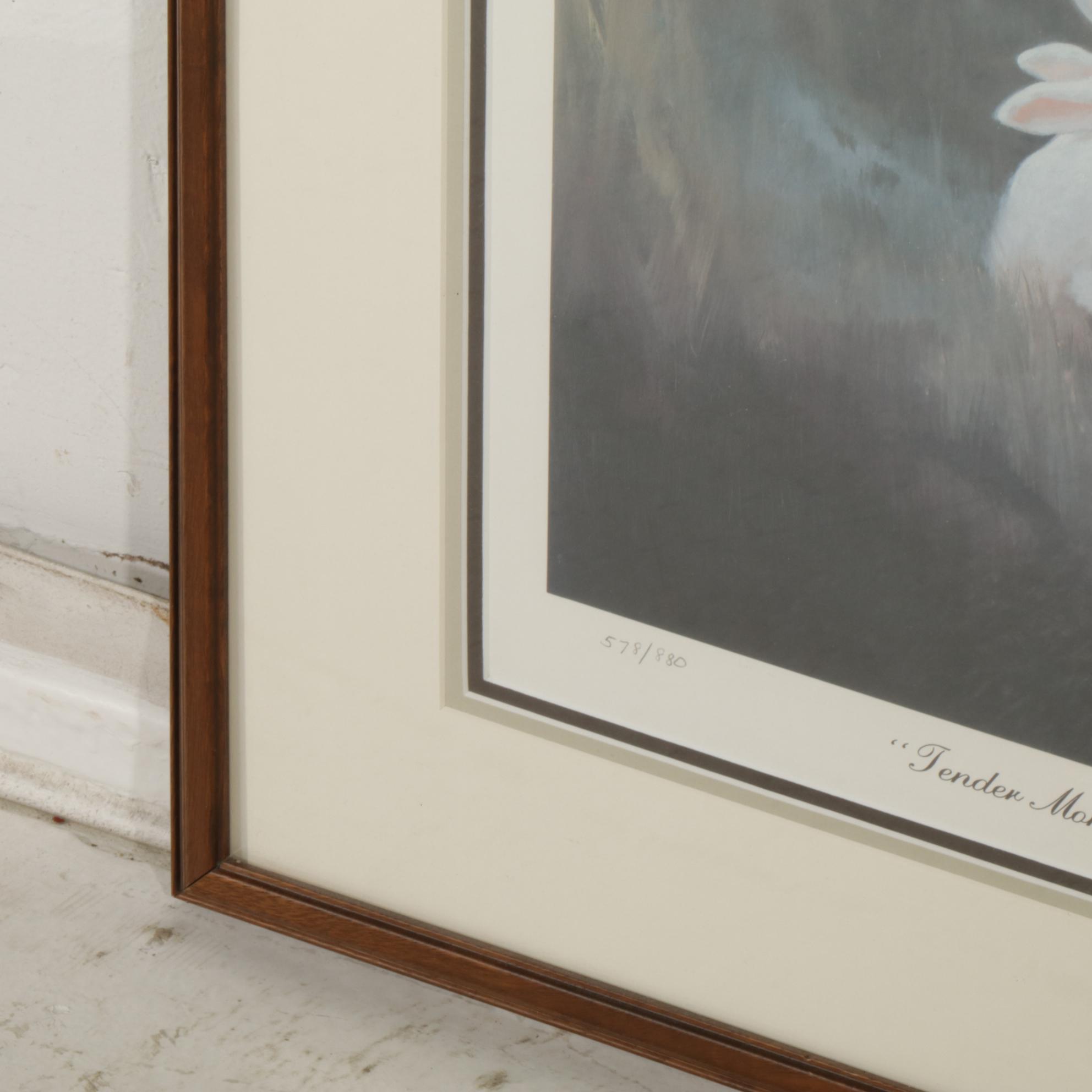 Donald Zolan "Tender Moment" Offset Lithograph, 1989