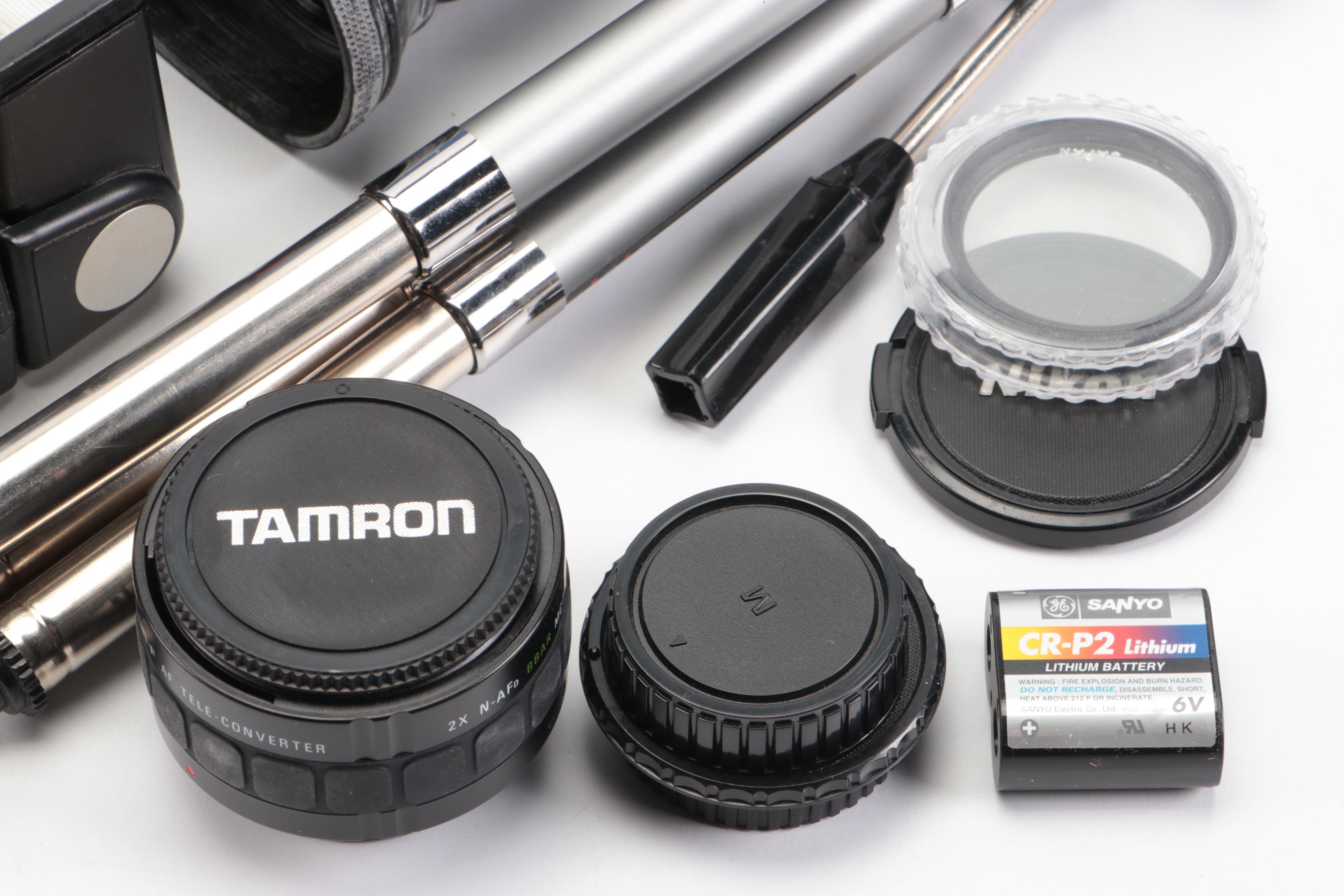 Nikon and Minolta DSLR Cameras with Other Camera Accessories