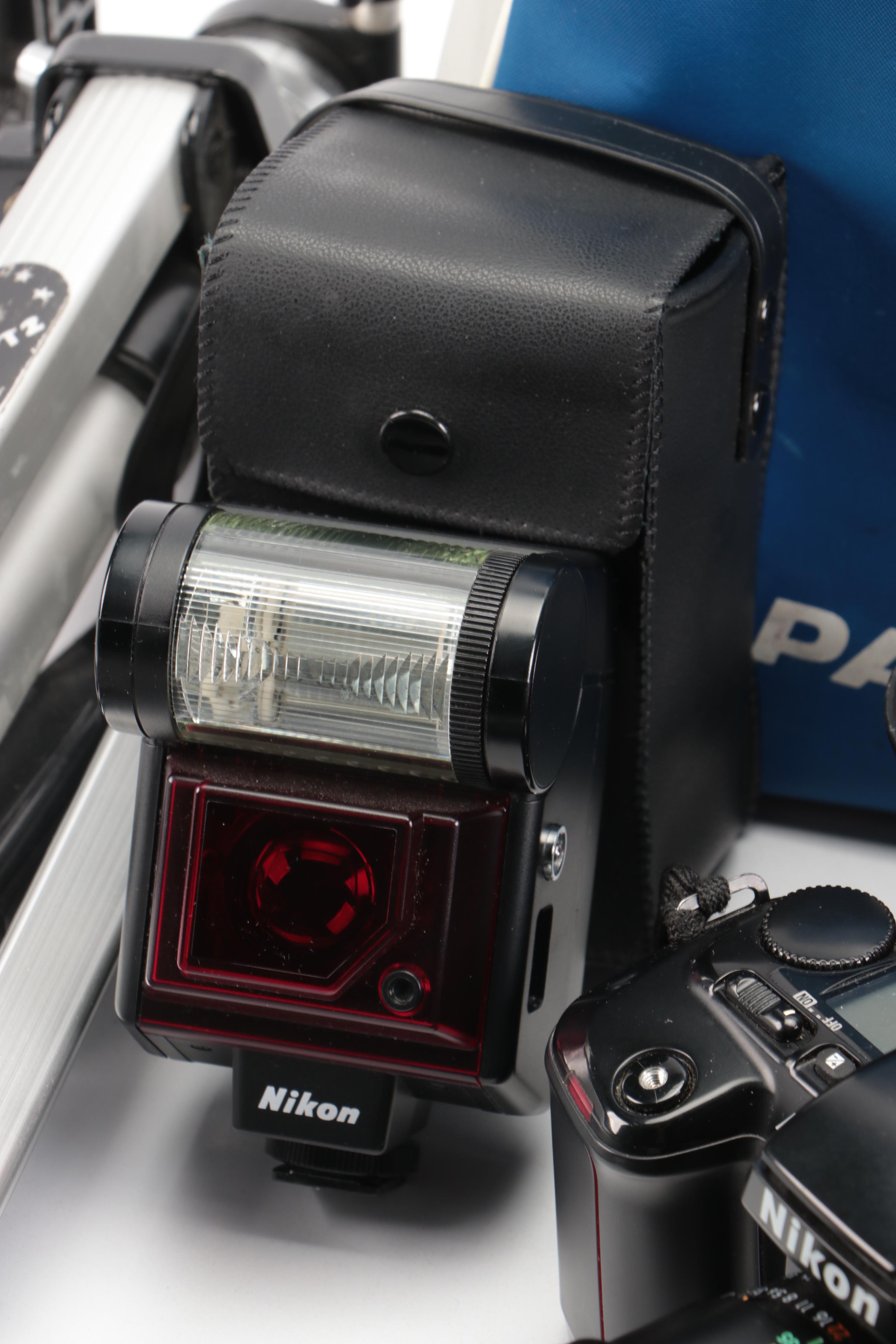 Nikon and Minolta DSLR Cameras with Other Camera Accessories