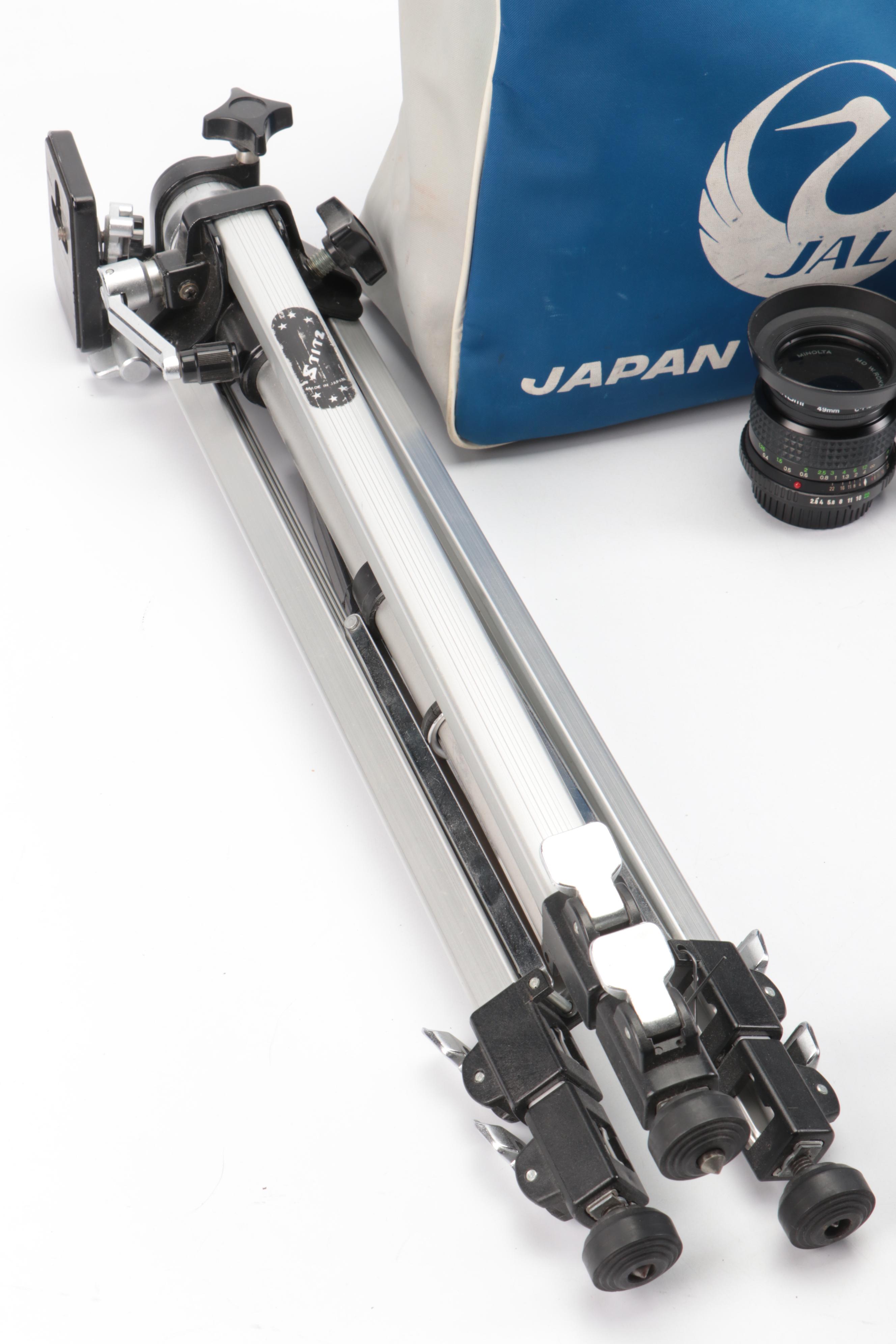 Nikon and Minolta DSLR Cameras with Other Camera Accessories