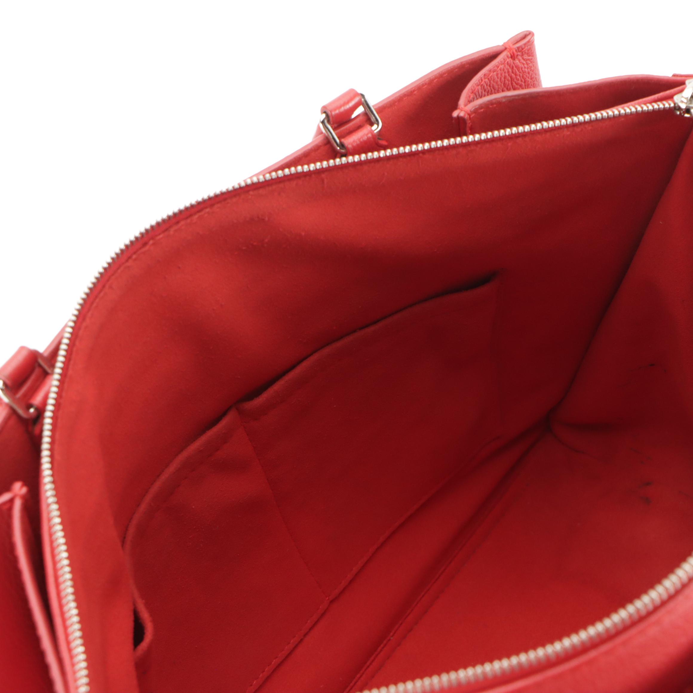 Louis Vuitton Lockmeto Two-Way Bag in Rubis Pebble Grained Leather