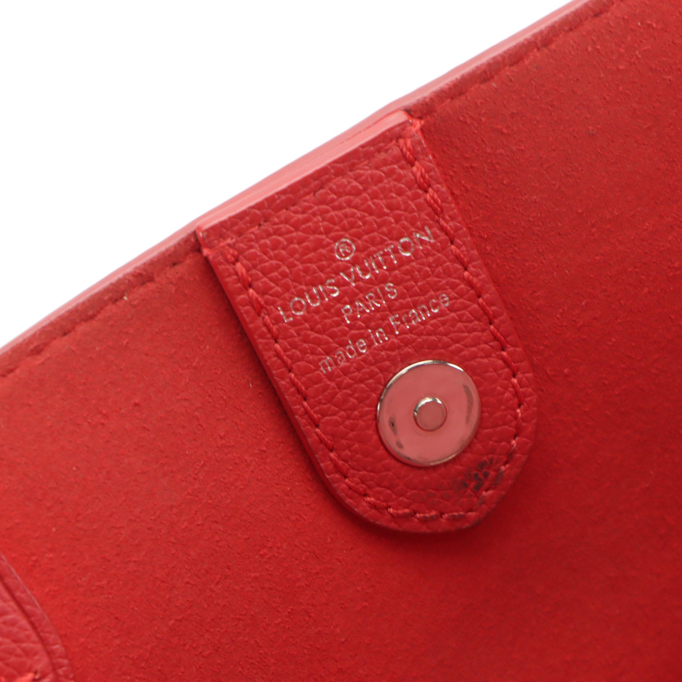 Louis Vuitton Lockmeto Two-Way Bag in Rubis Pebble Grained Leather