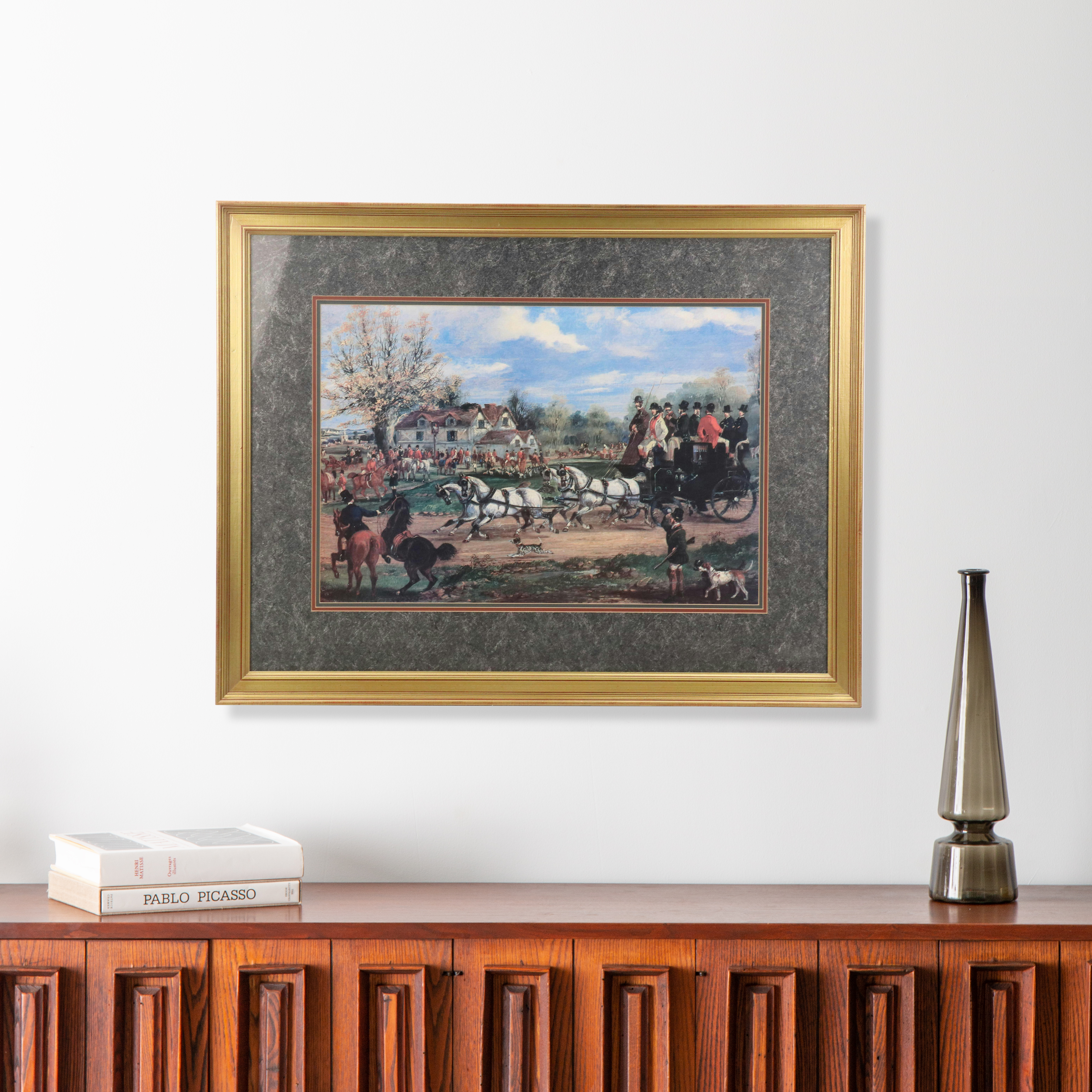 After Samuel Henry Gordon Alken Offset Lithograph "A Stage Coach Passing a Meet"