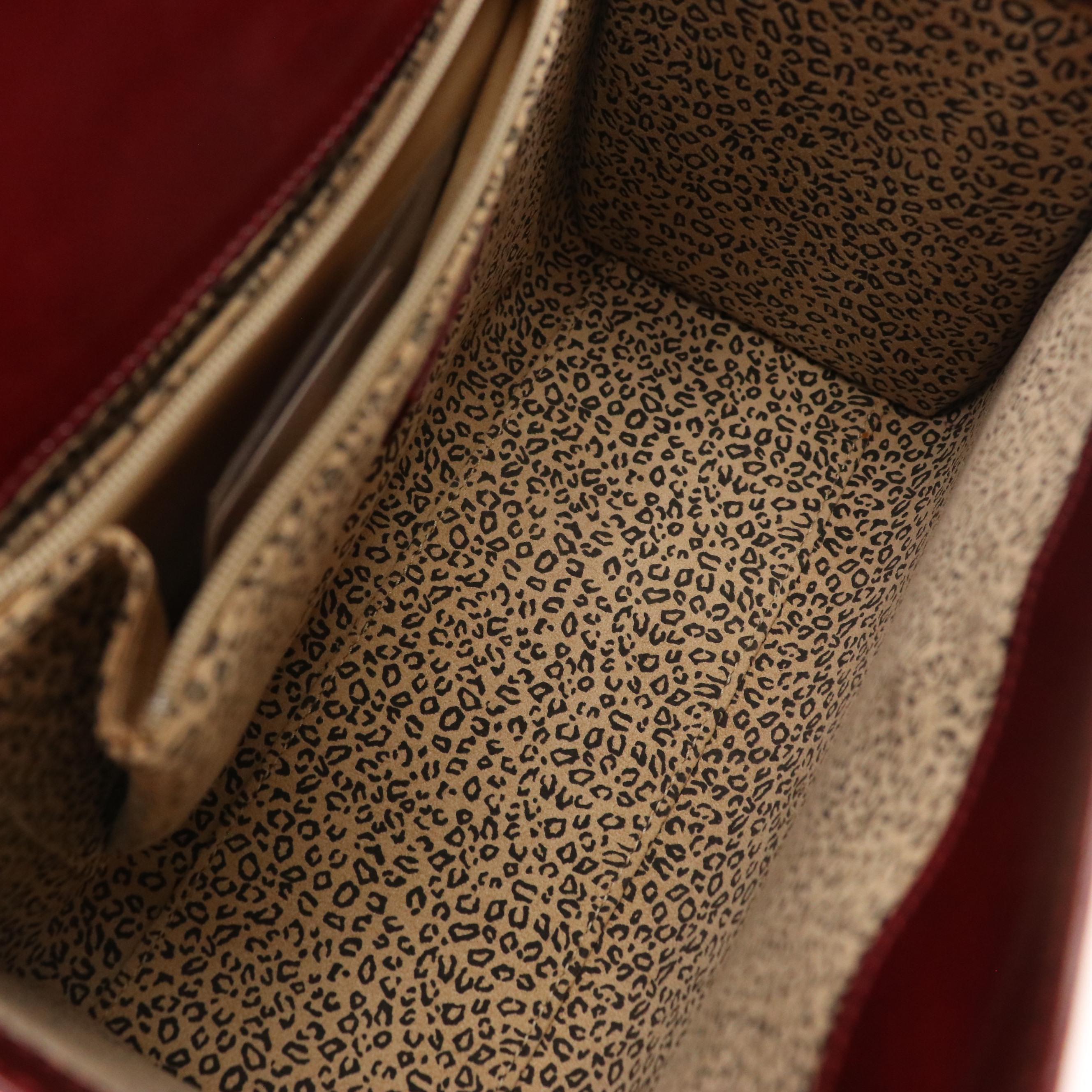 Cartier Panthère Cubic Handbag in Glazed Burgundy Leather