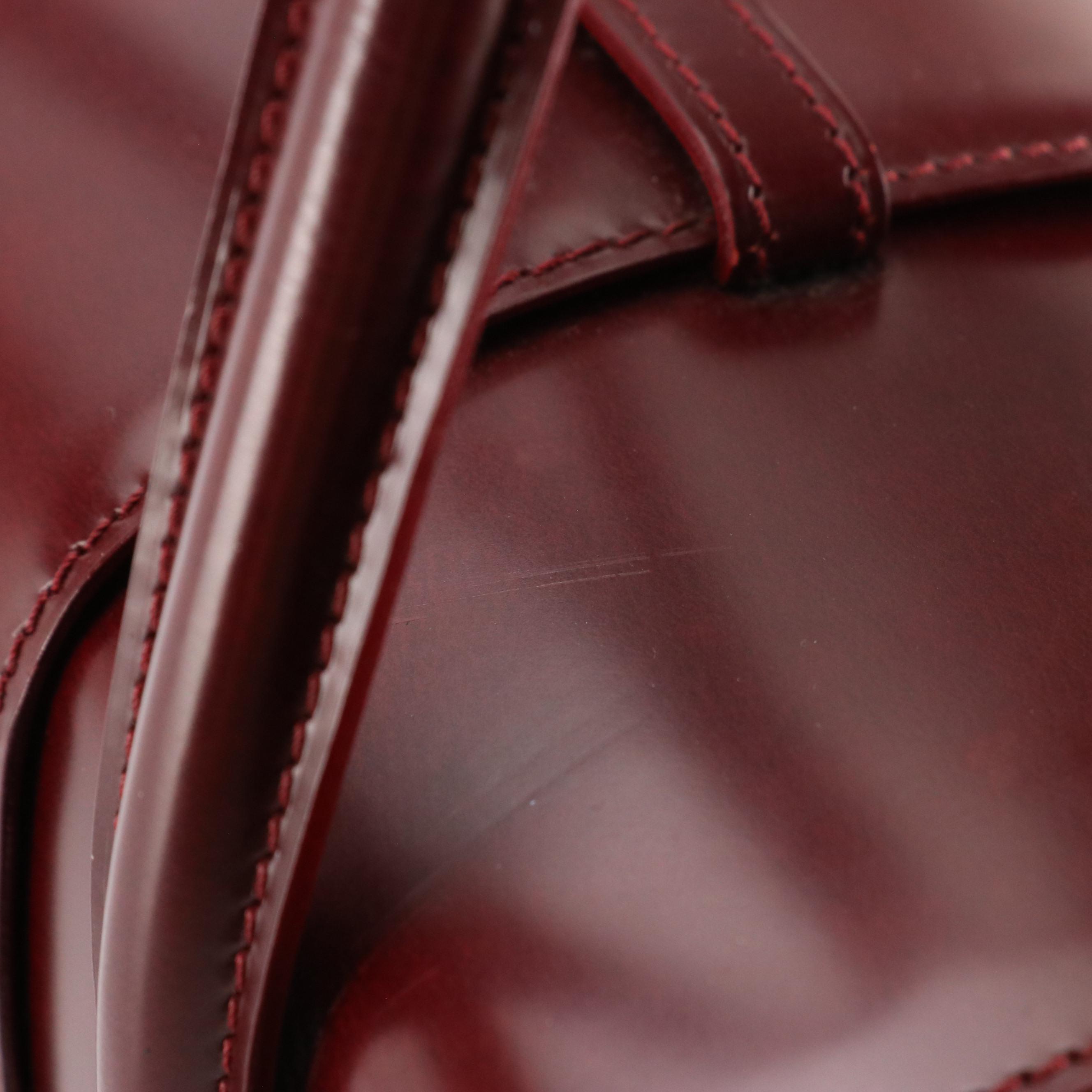 Cartier Panthère Cubic Handbag in Glazed Burgundy Leather