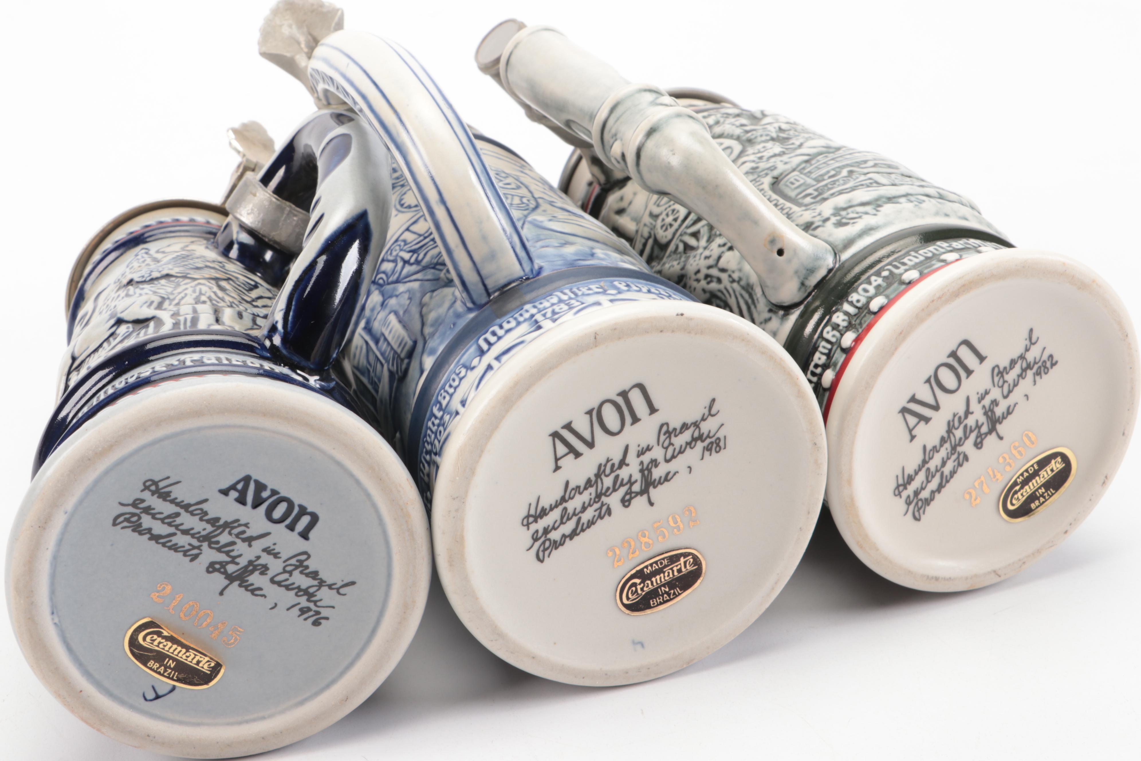 Ceramarte for Avon Stoneware Beer Steins, 1976–1982