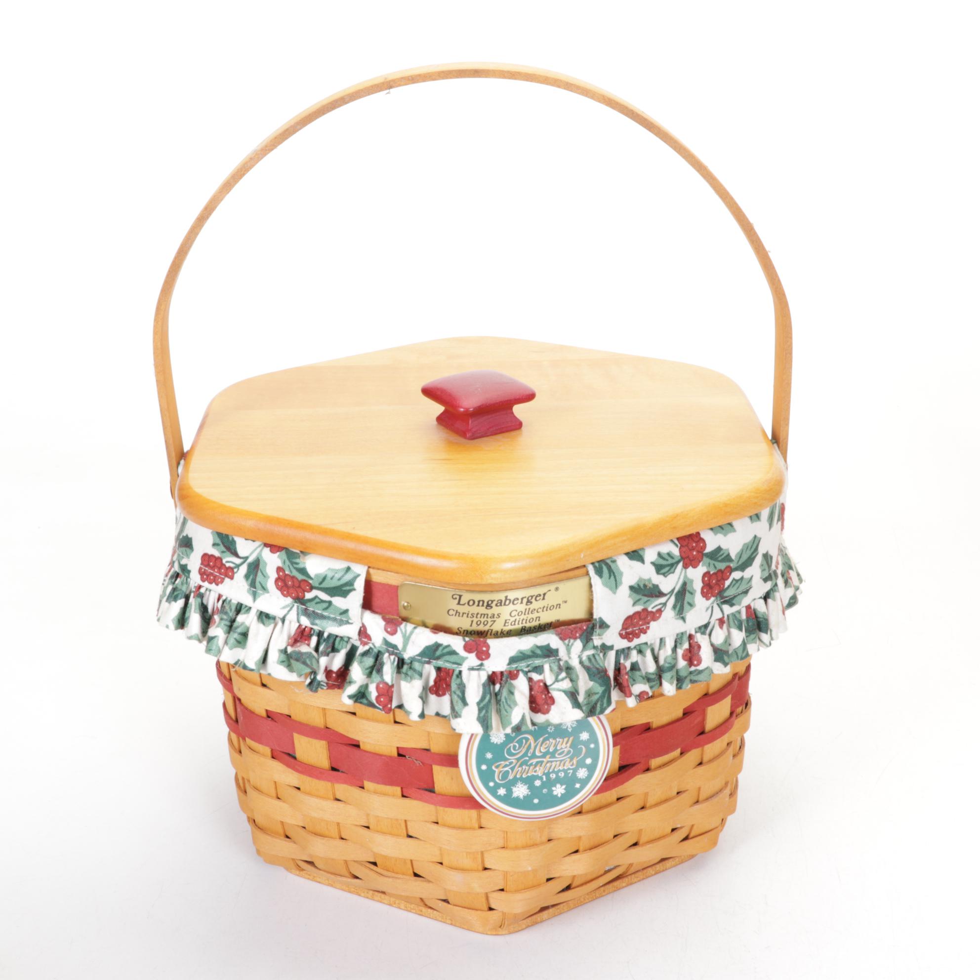 Longaberger Christmas Collection Woven Maple Baskets