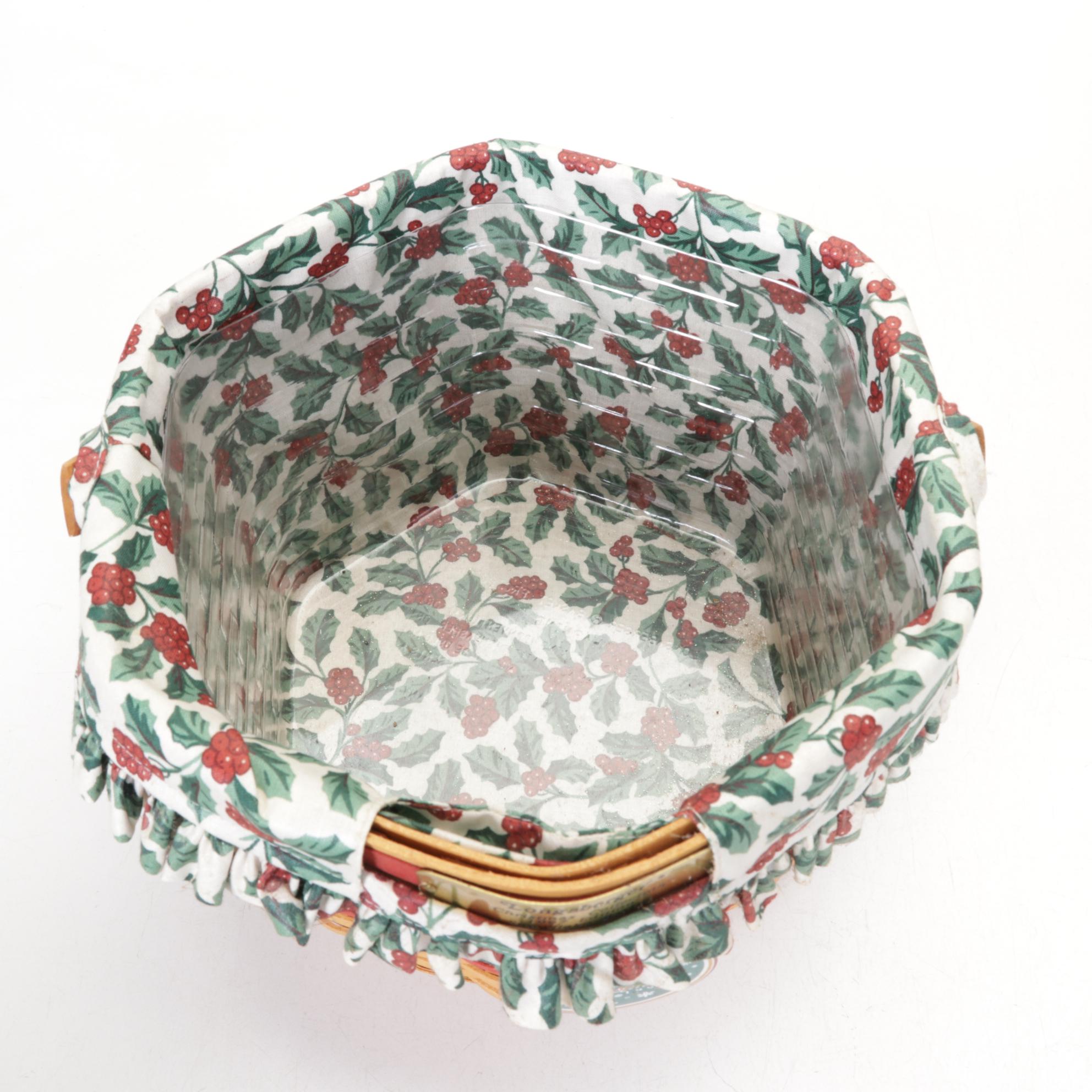 Longaberger Christmas Collection Woven Maple Baskets