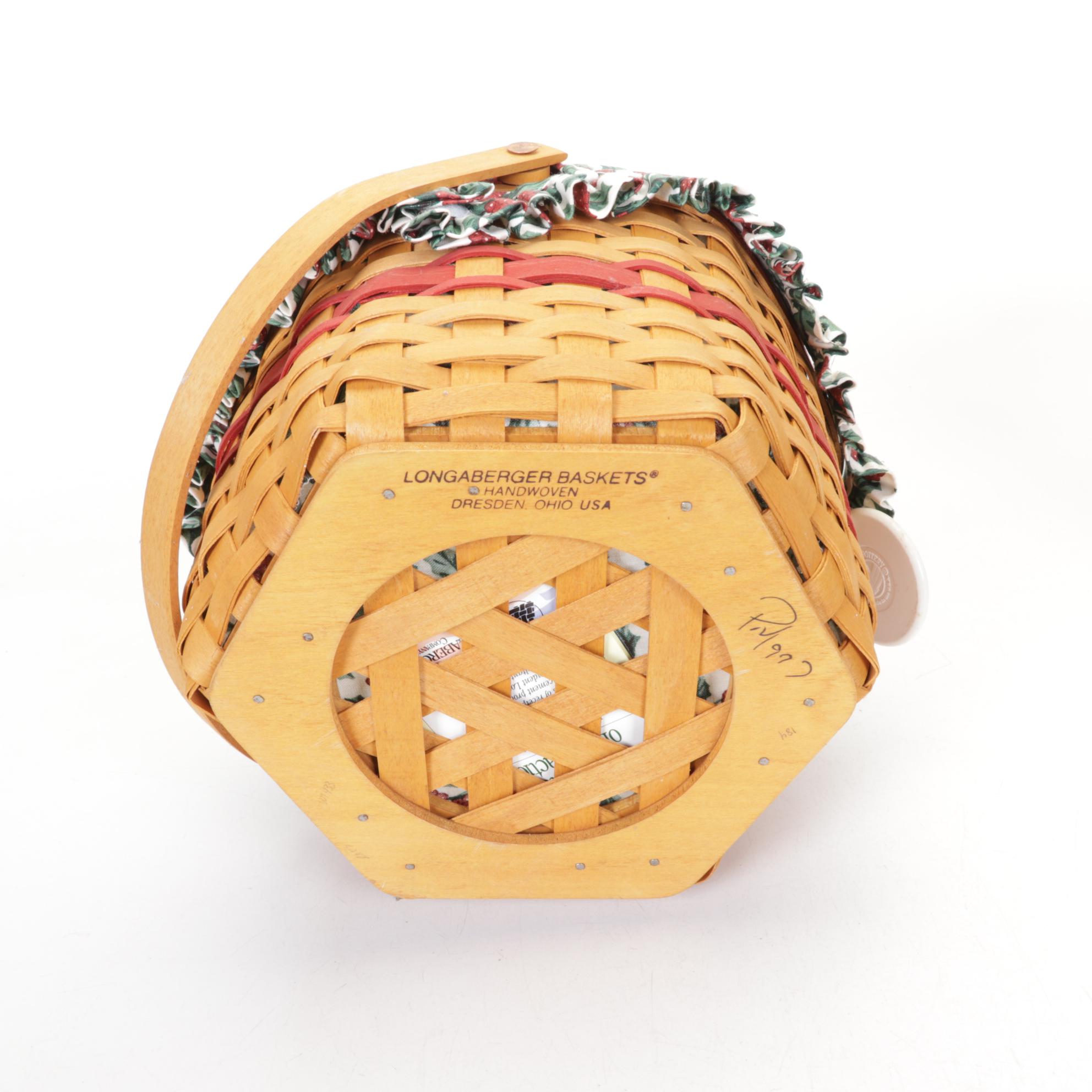 Longaberger Christmas Collection Woven Maple Baskets
