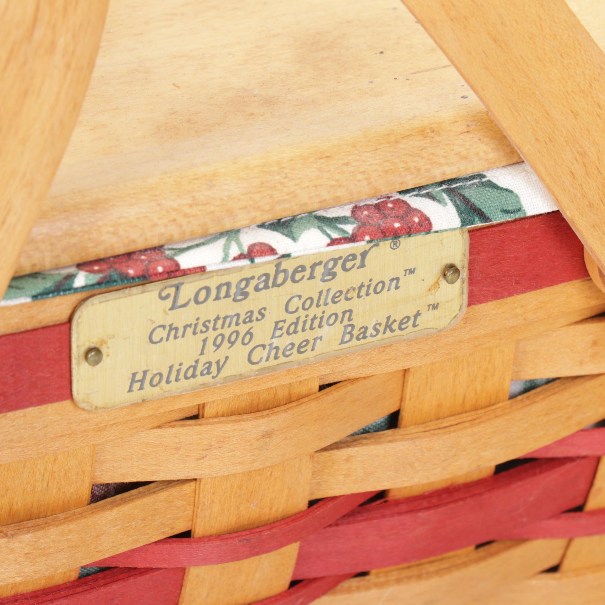 Longaberger Christmas Collection Woven Maple Baskets