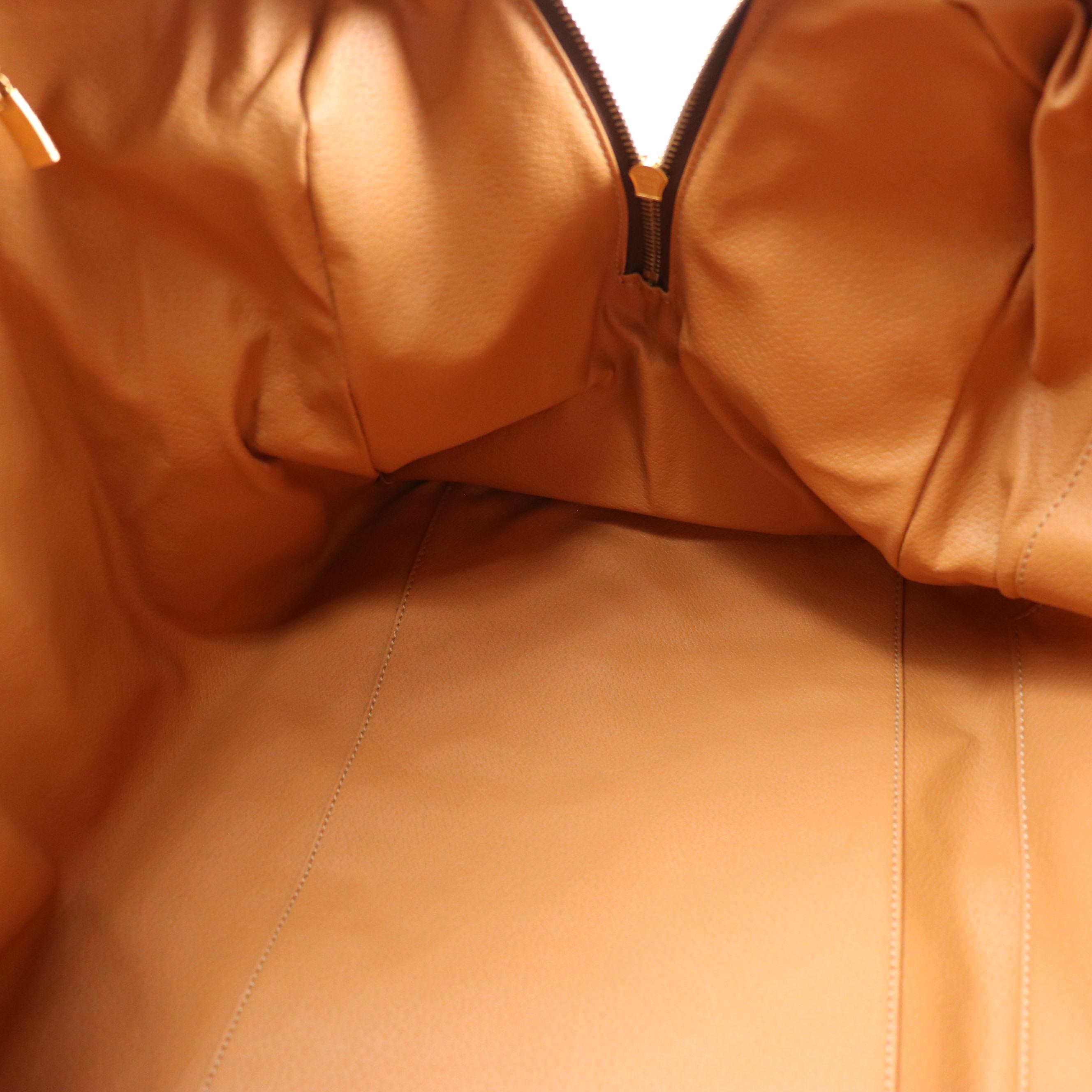 Celine Travel Duffle Bag in Brown Macadam Canvas and Leather Trim