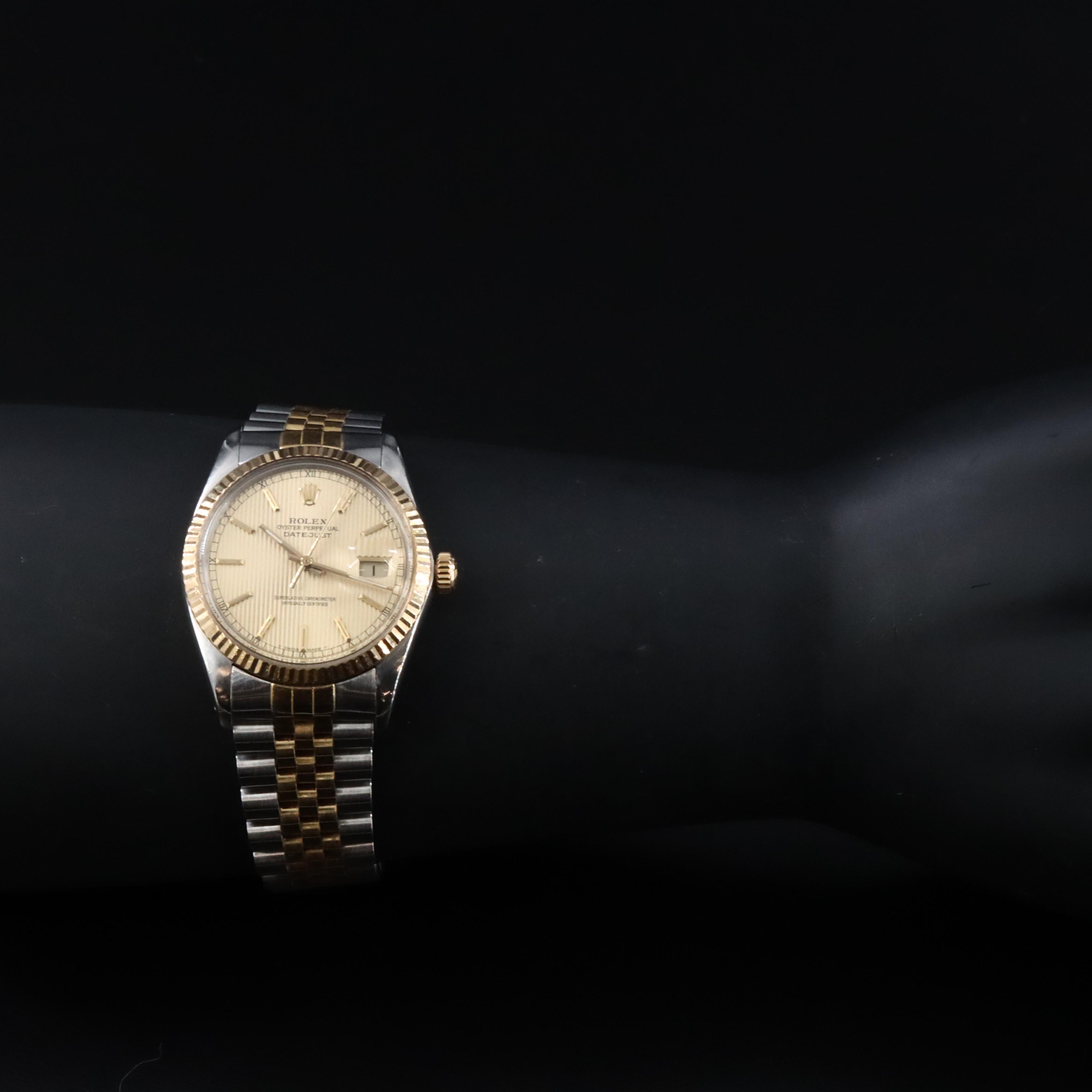 Rolex Datejust 16013 36mm 18K & Steel Watch c.1987