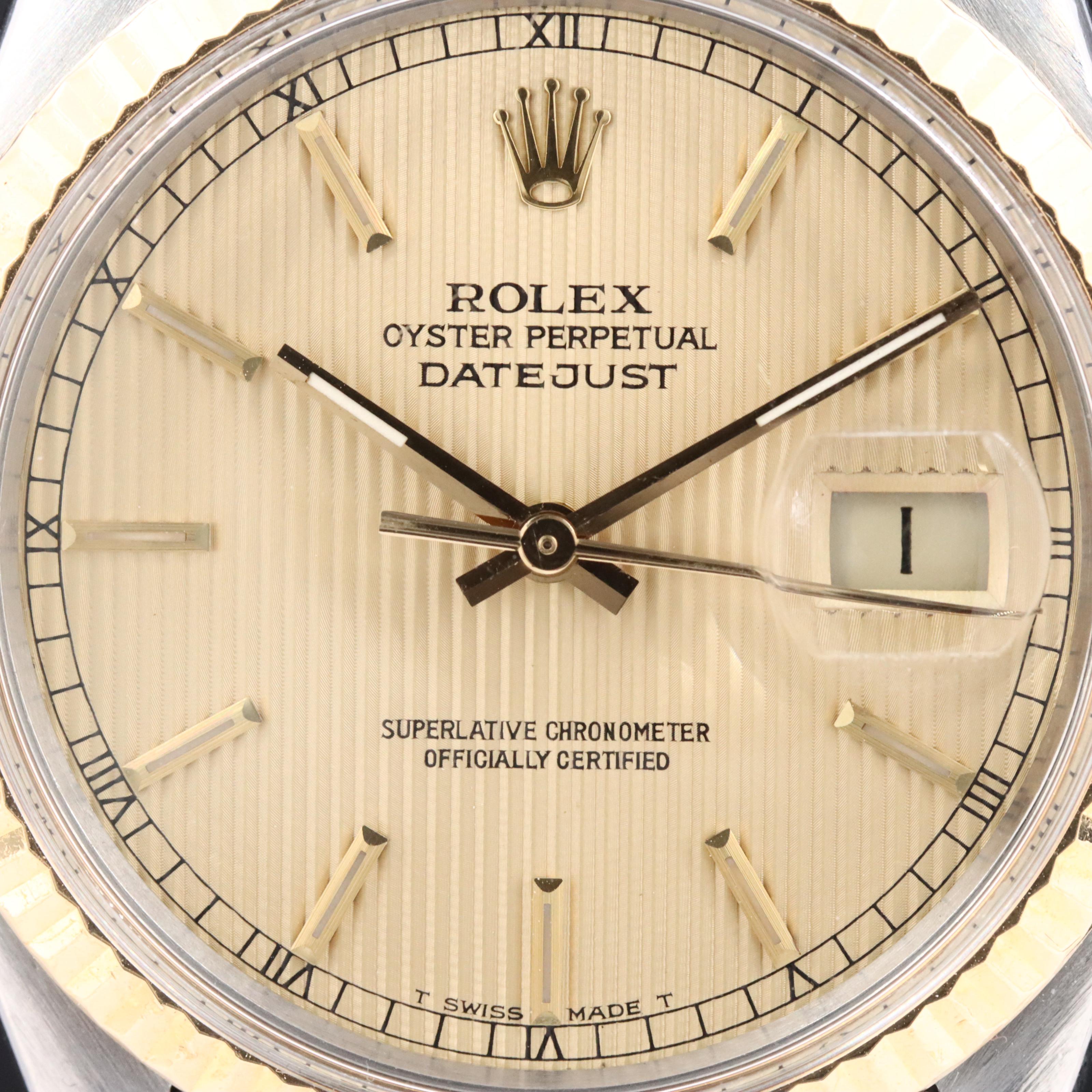 Rolex Datejust 16013 36mm 18K & Steel Watch c.1987