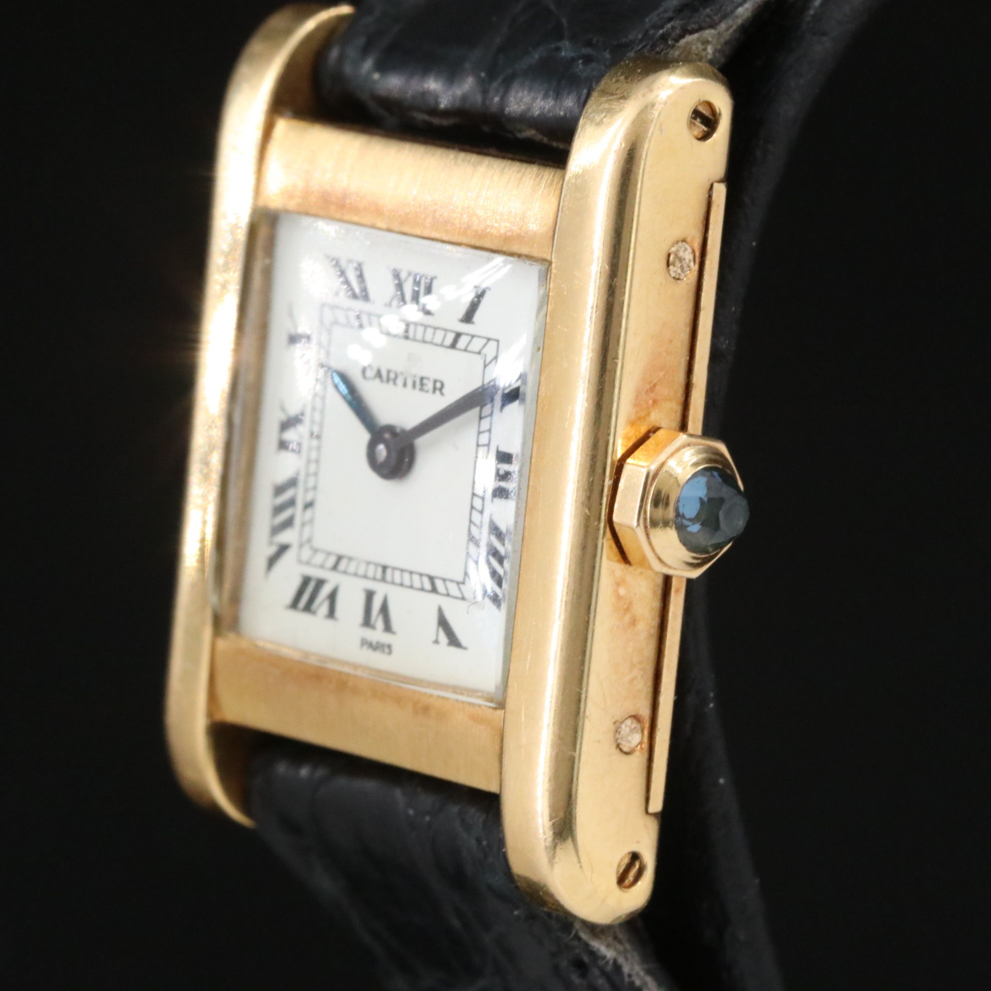 Cartier Tank Normale 18Kt  20mm Stem Wind Watch