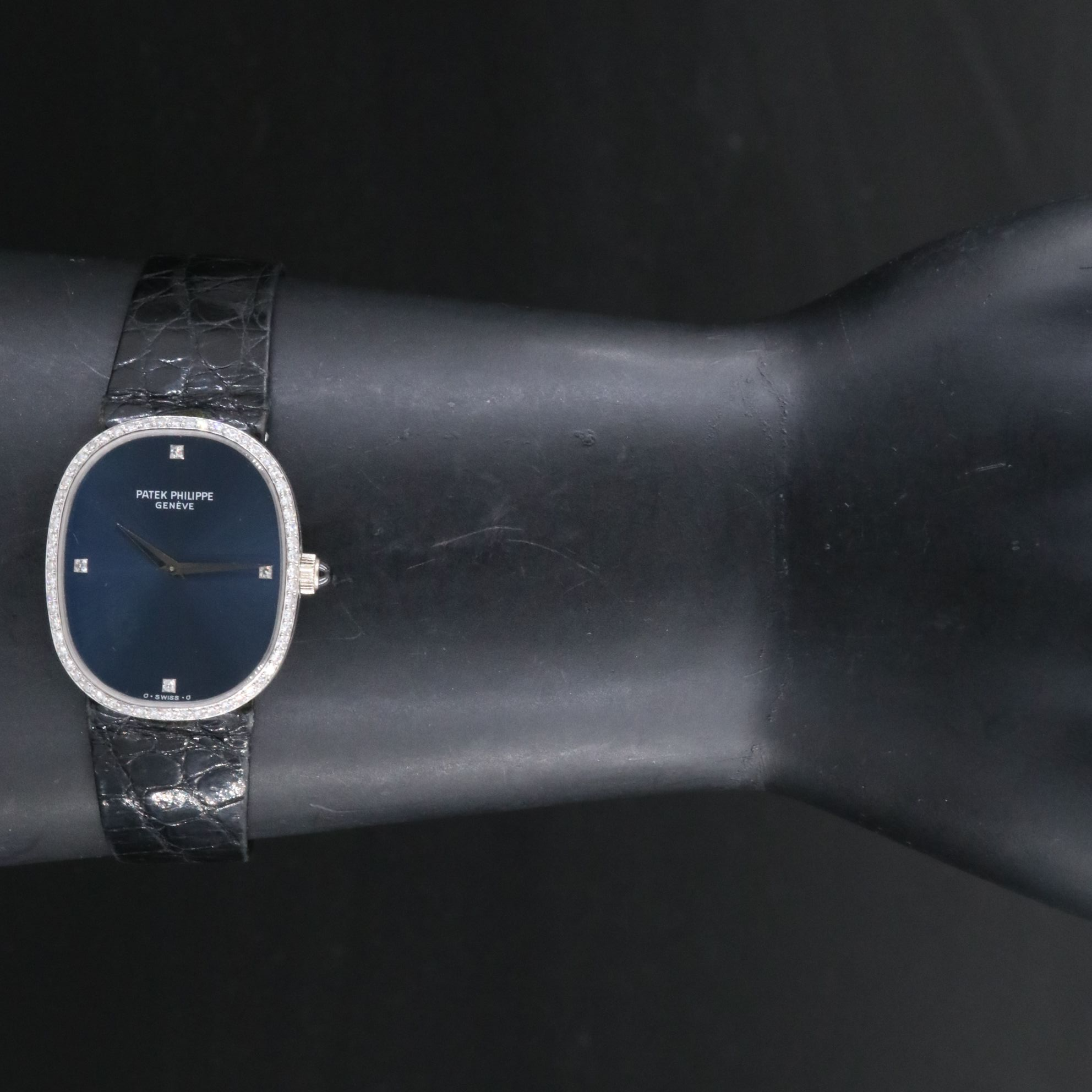 Patek Philippe Golden Ellipse Sigma Diamond Dial and Bezel Watch