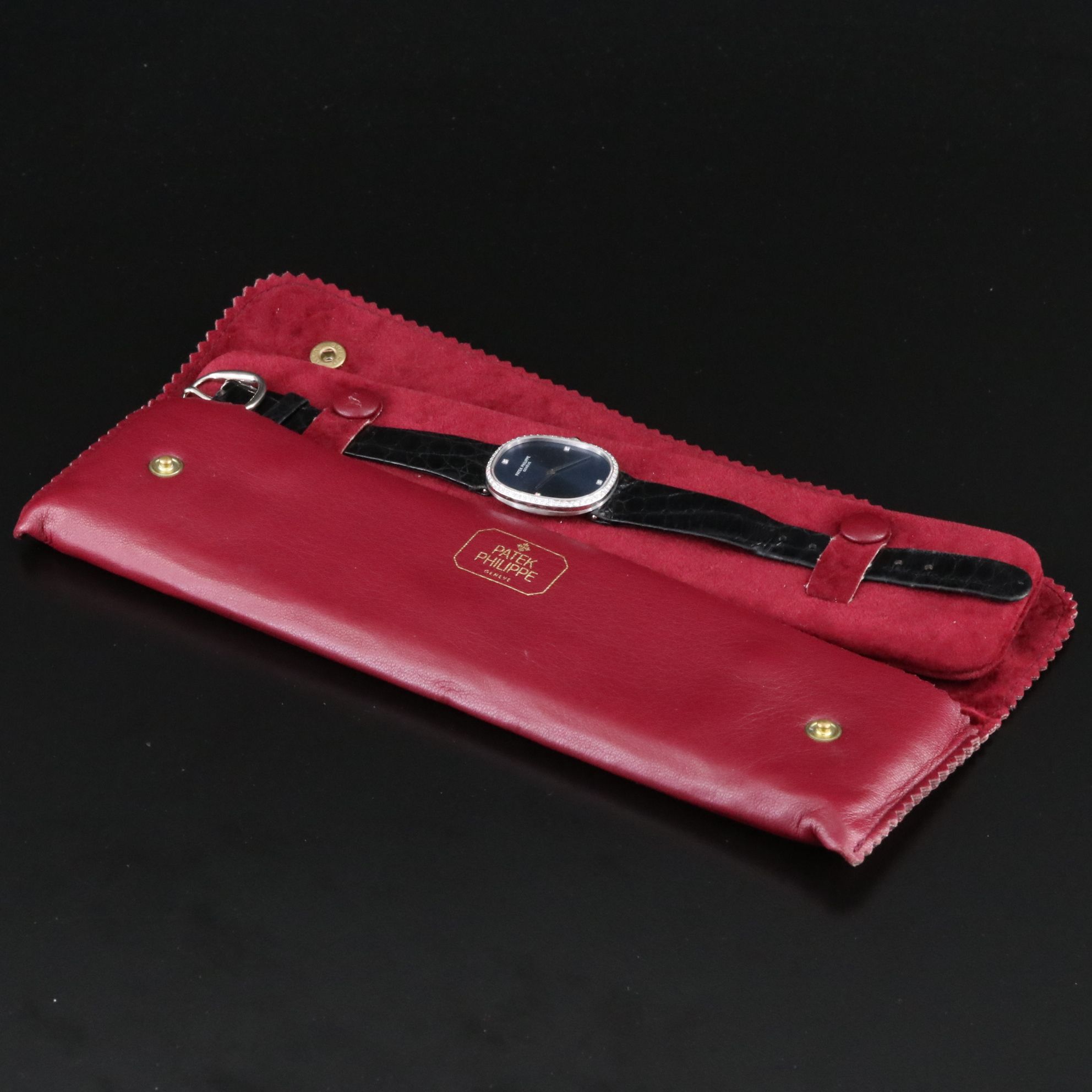 Patek Philippe Golden Ellipse Sigma Diamond Dial and Bezel Watch