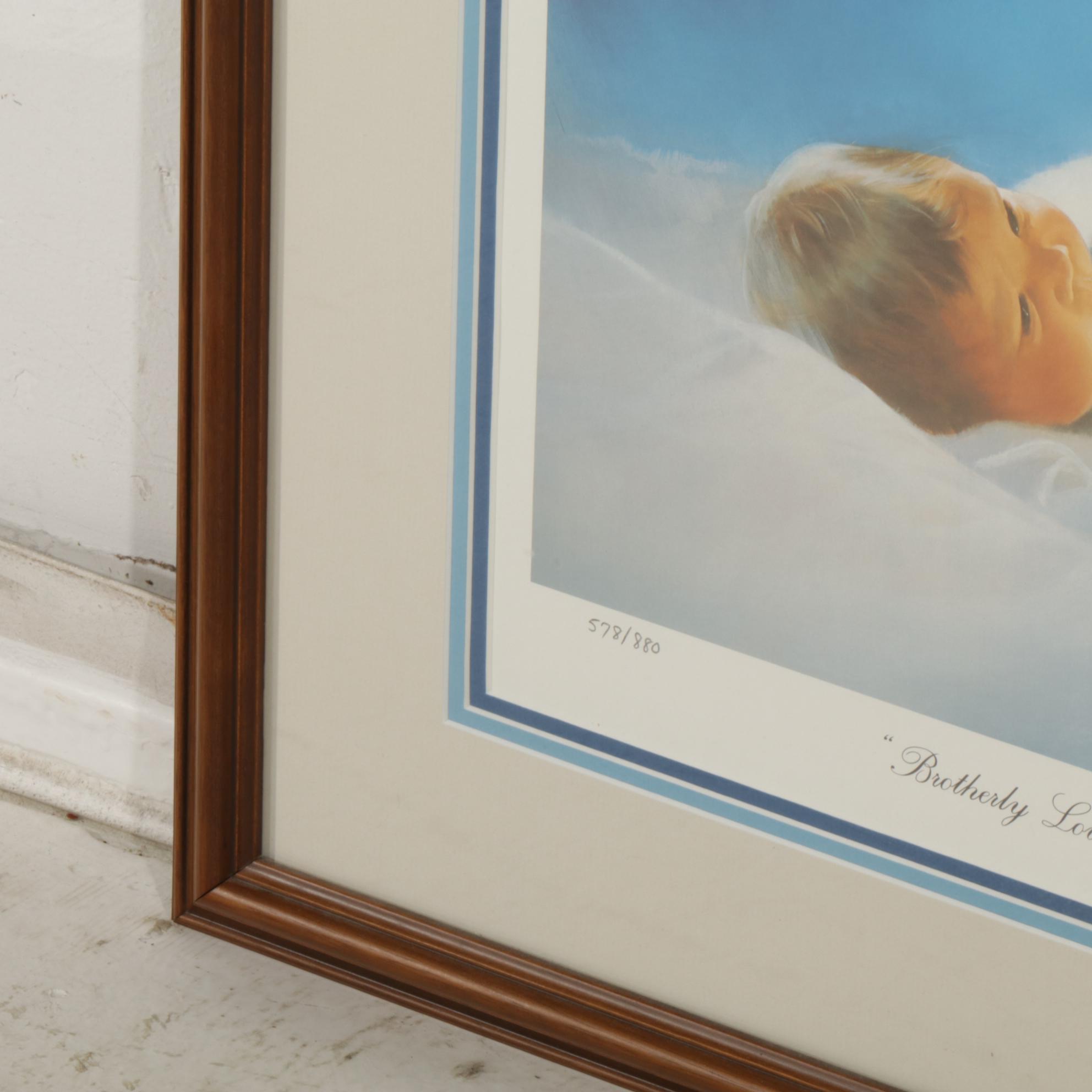 Donald Zolan "Brotherly Love" Offset Lithograph, 1989