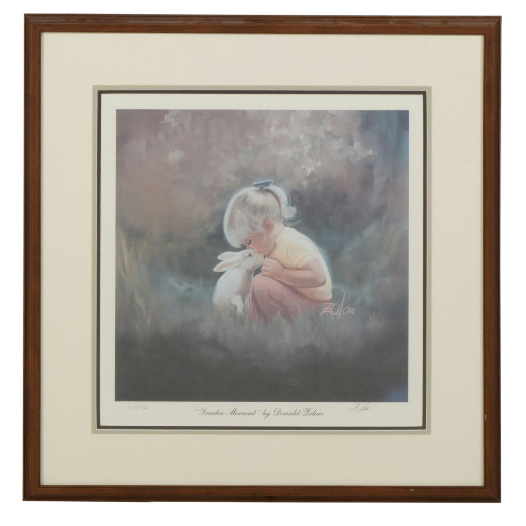 Donald Zolan "Tender Moment" Offset Lithograph, 1989