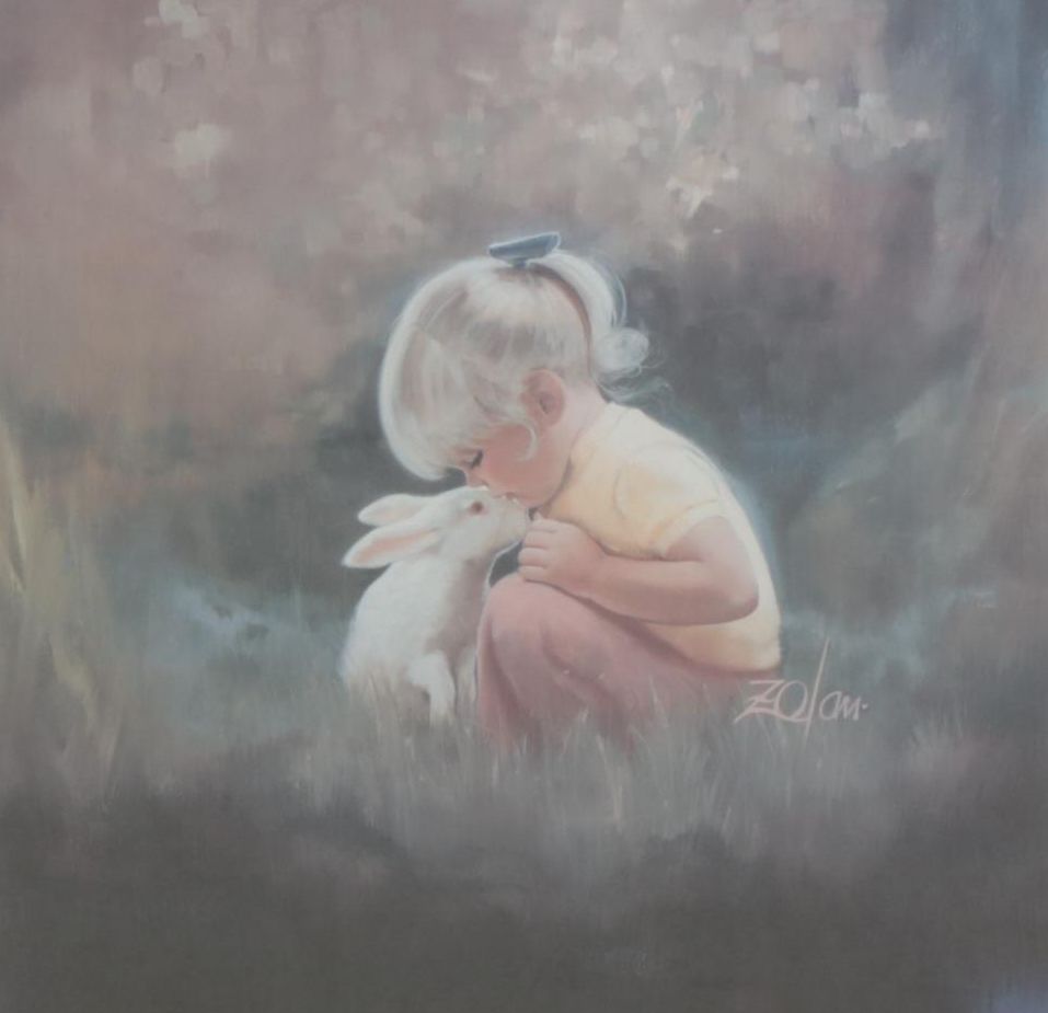 Donald Zolan "Tender Moment" Offset Lithograph, 1989