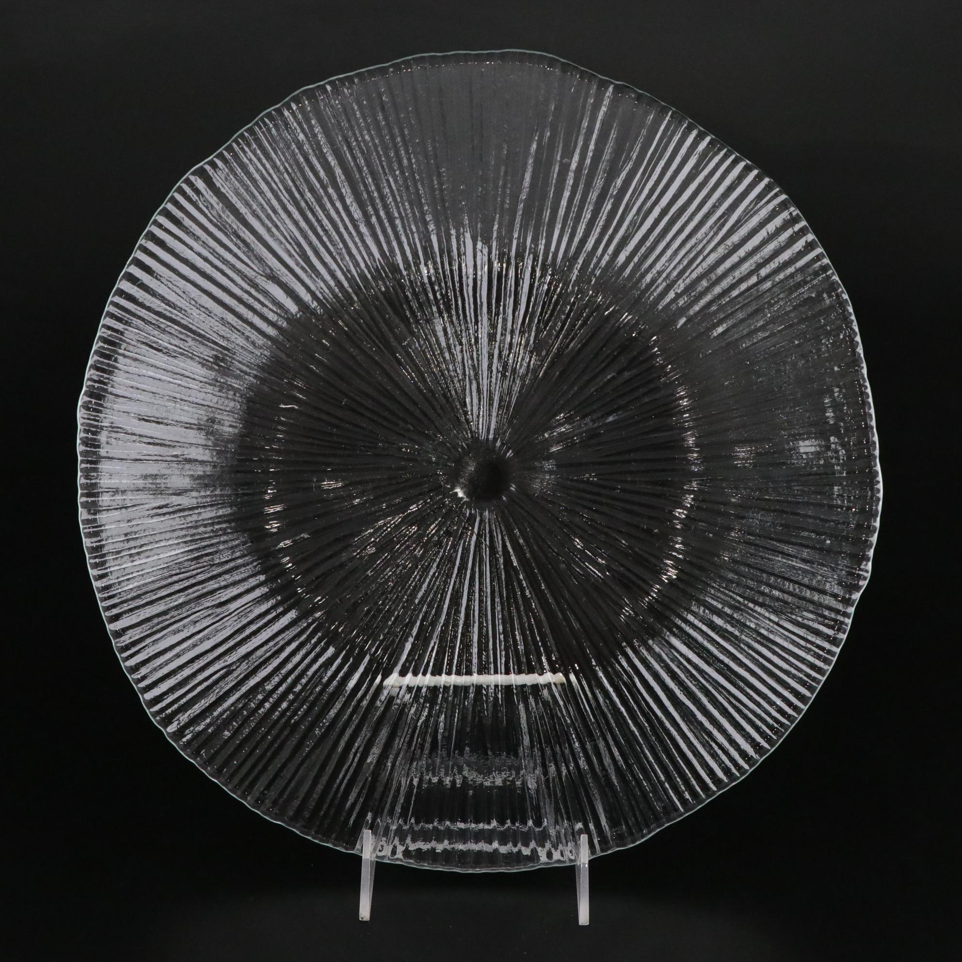 Euro Ceramica Tureen and Underplate with Aluminum Chip and Dip and Glass Platter