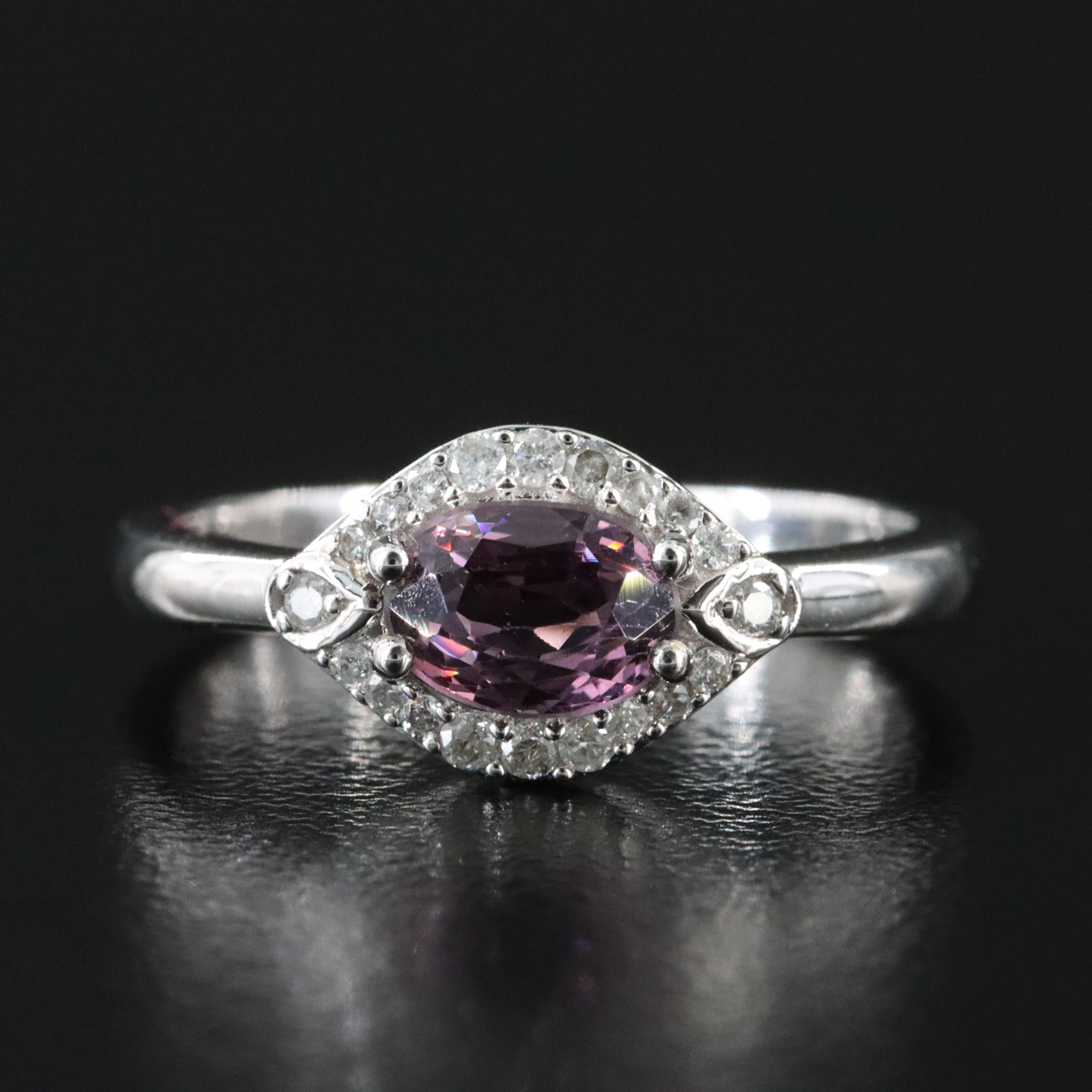 14K Spinel and Diamond Ring