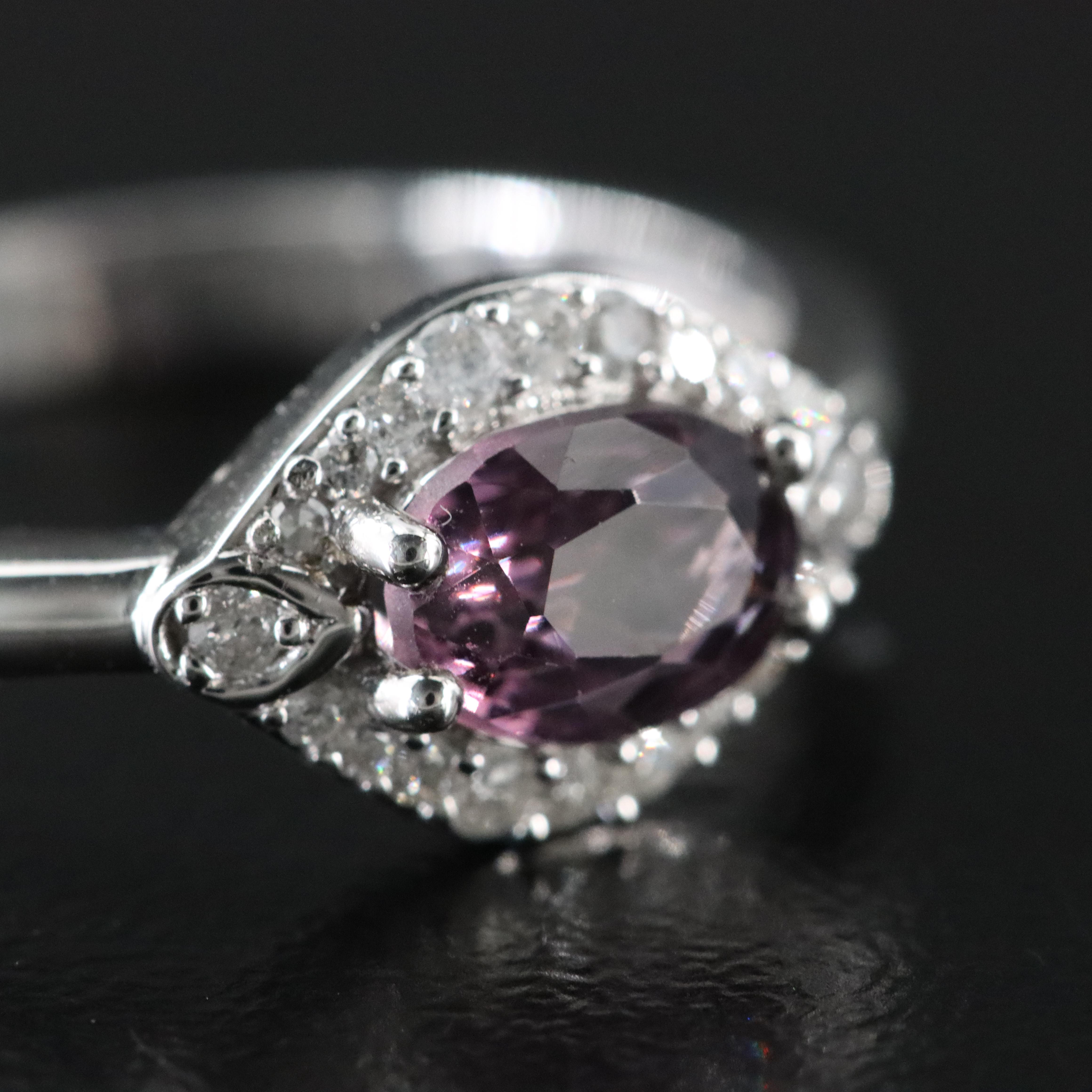14K Spinel and Diamond Ring
