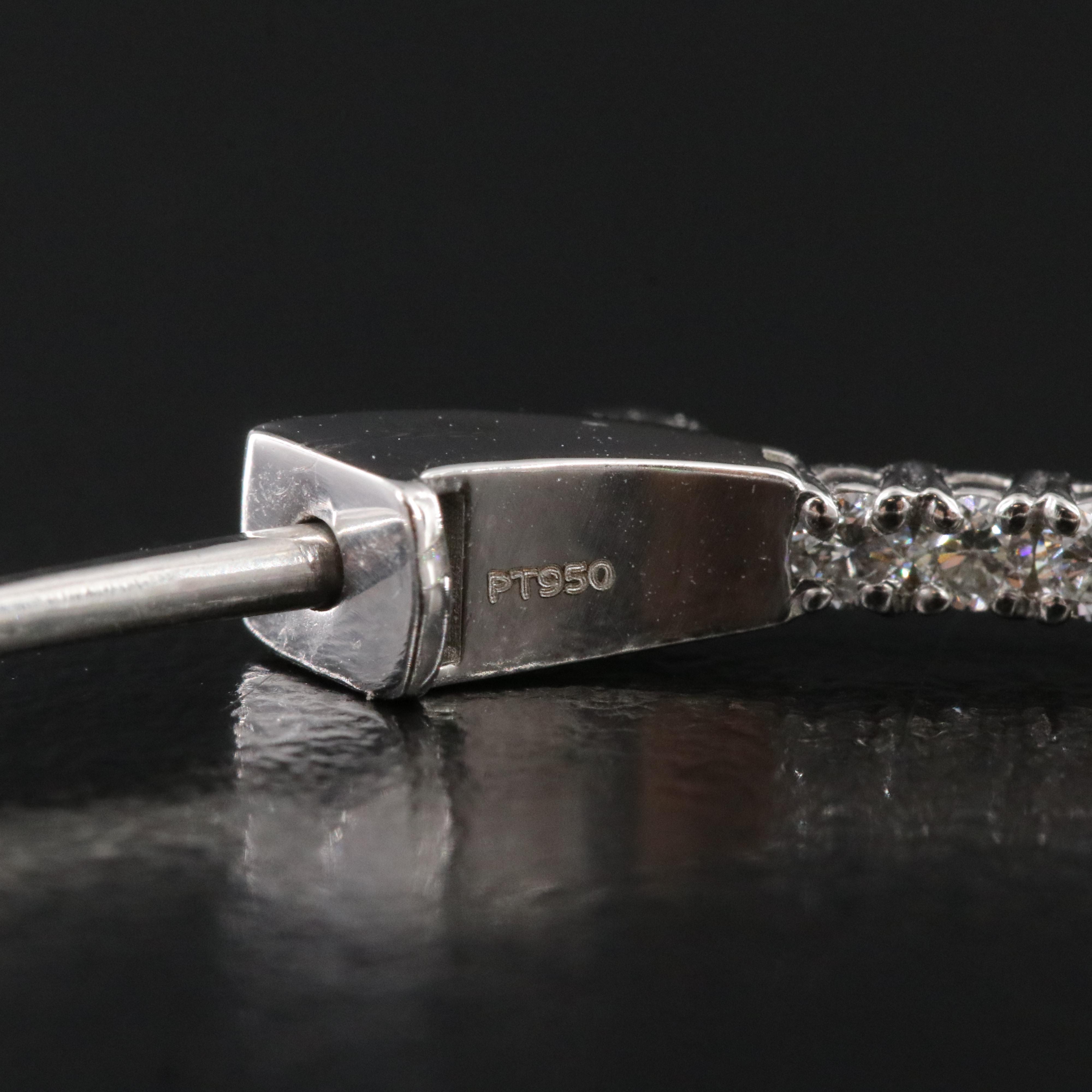 Platinum 2.92 CTW Diamond Inside Out Hoop Earrings