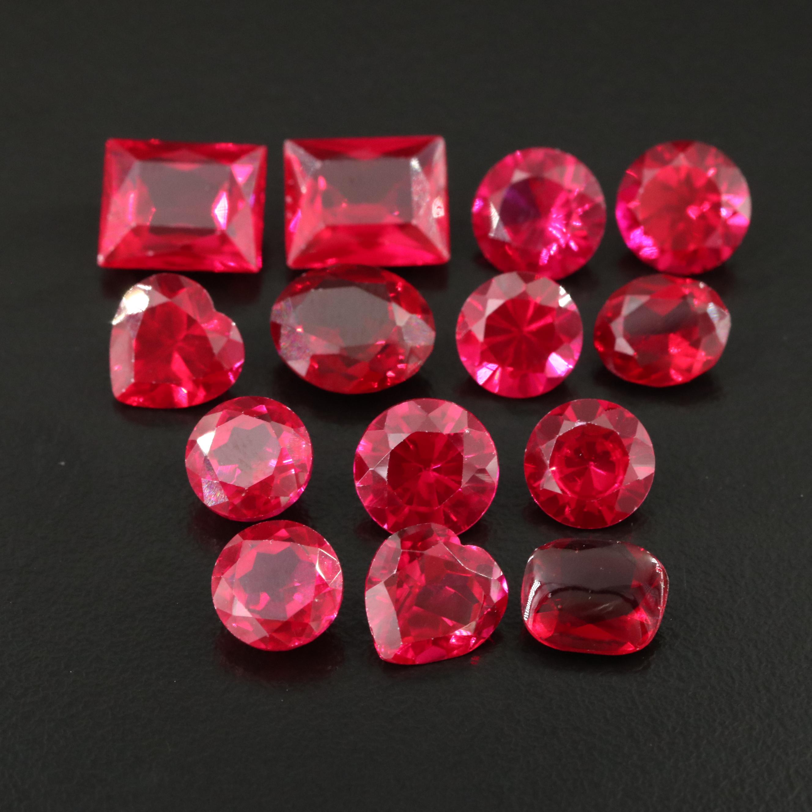 Loose 62.98 CTW Lab Grown Rubies