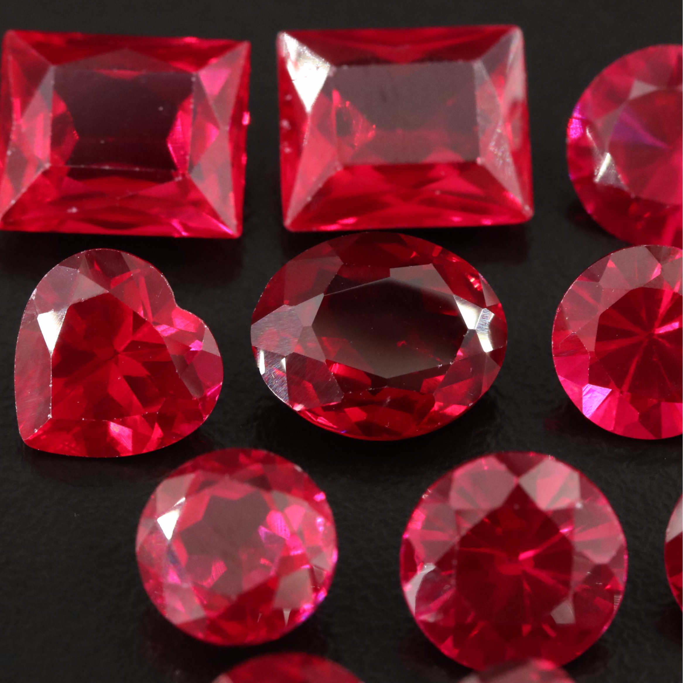 Loose 62.98 CTW Lab Grown Rubies