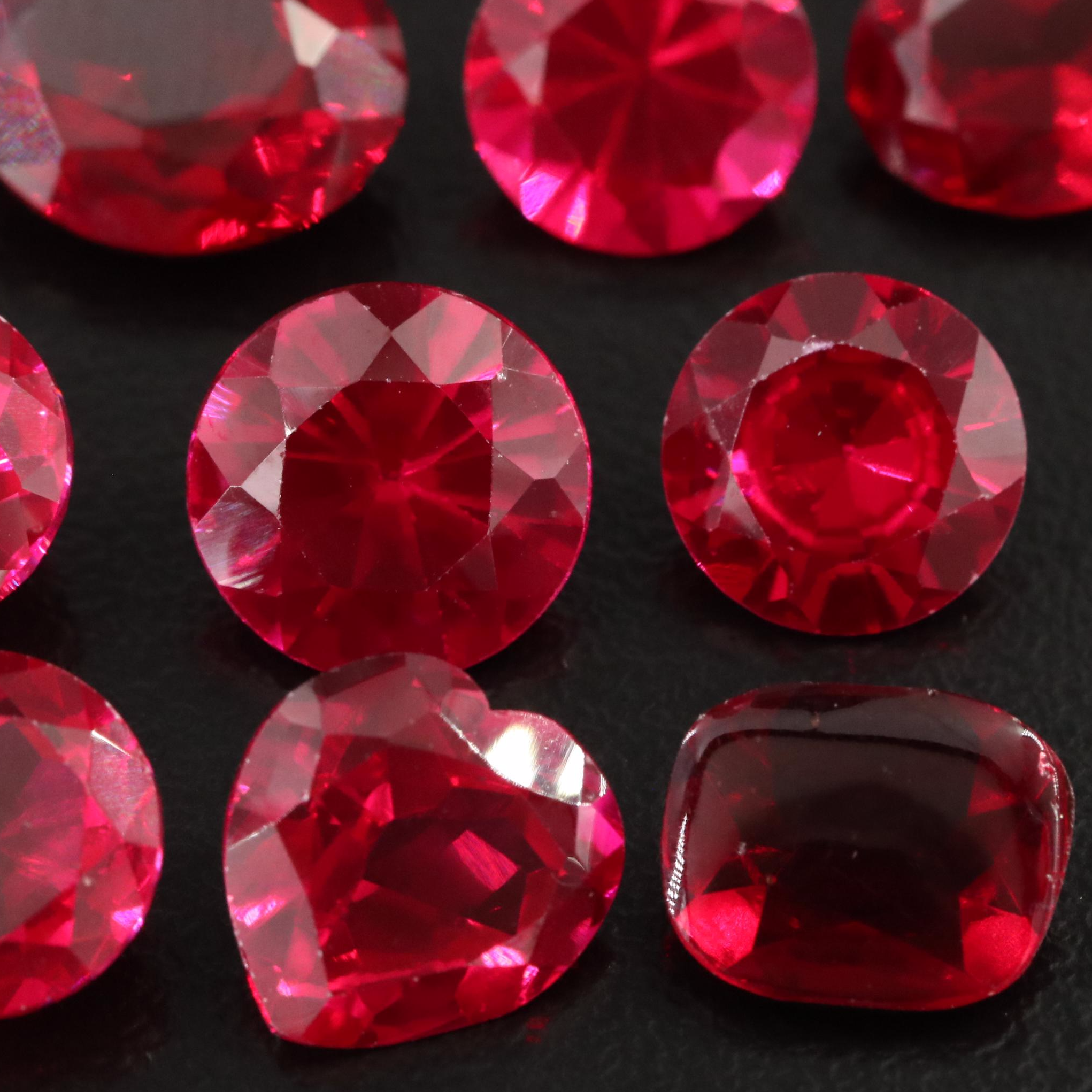 Loose 62.98 CTW Lab Grown Rubies