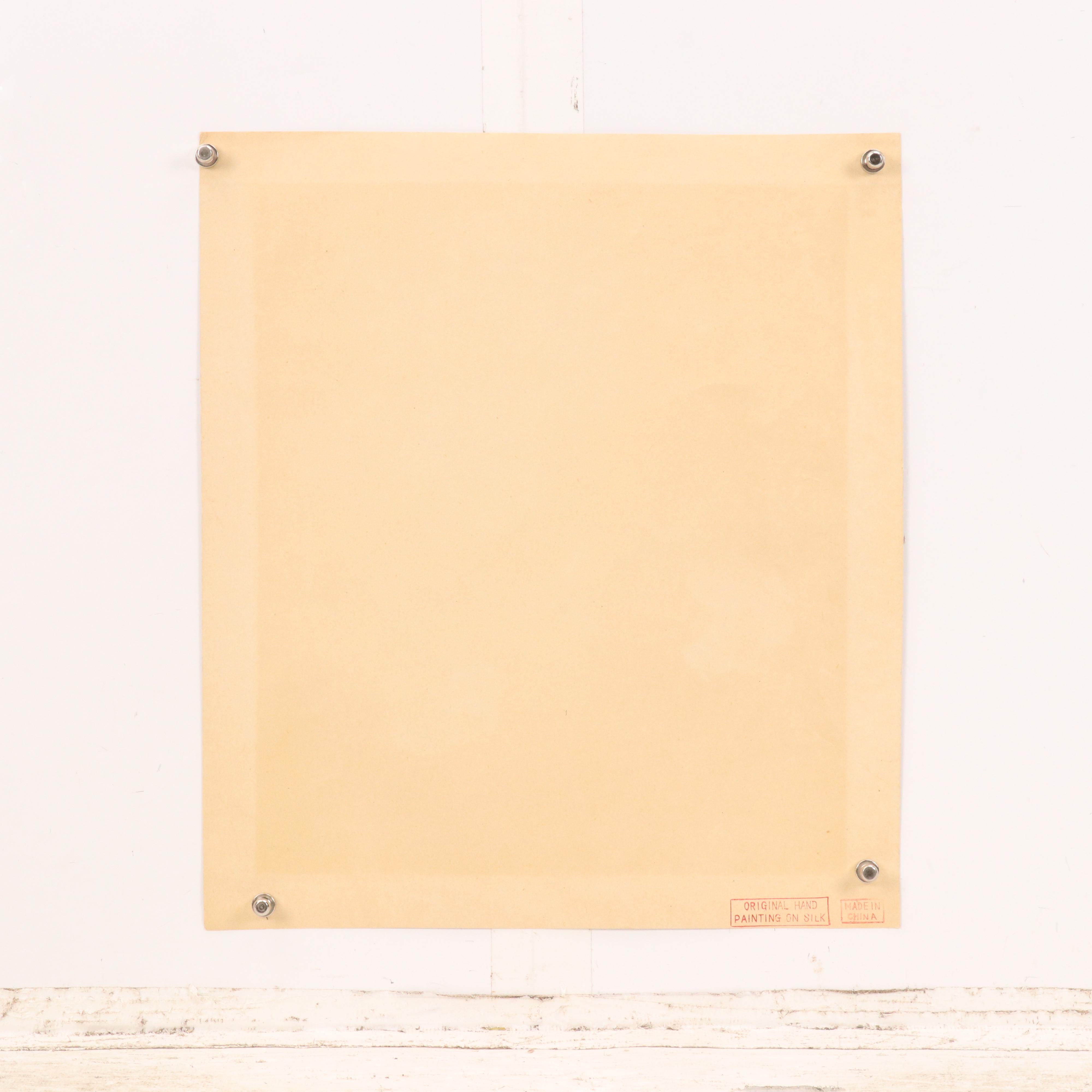 Chinese School Gouache Painting on Silk of Goldfish and Minnows