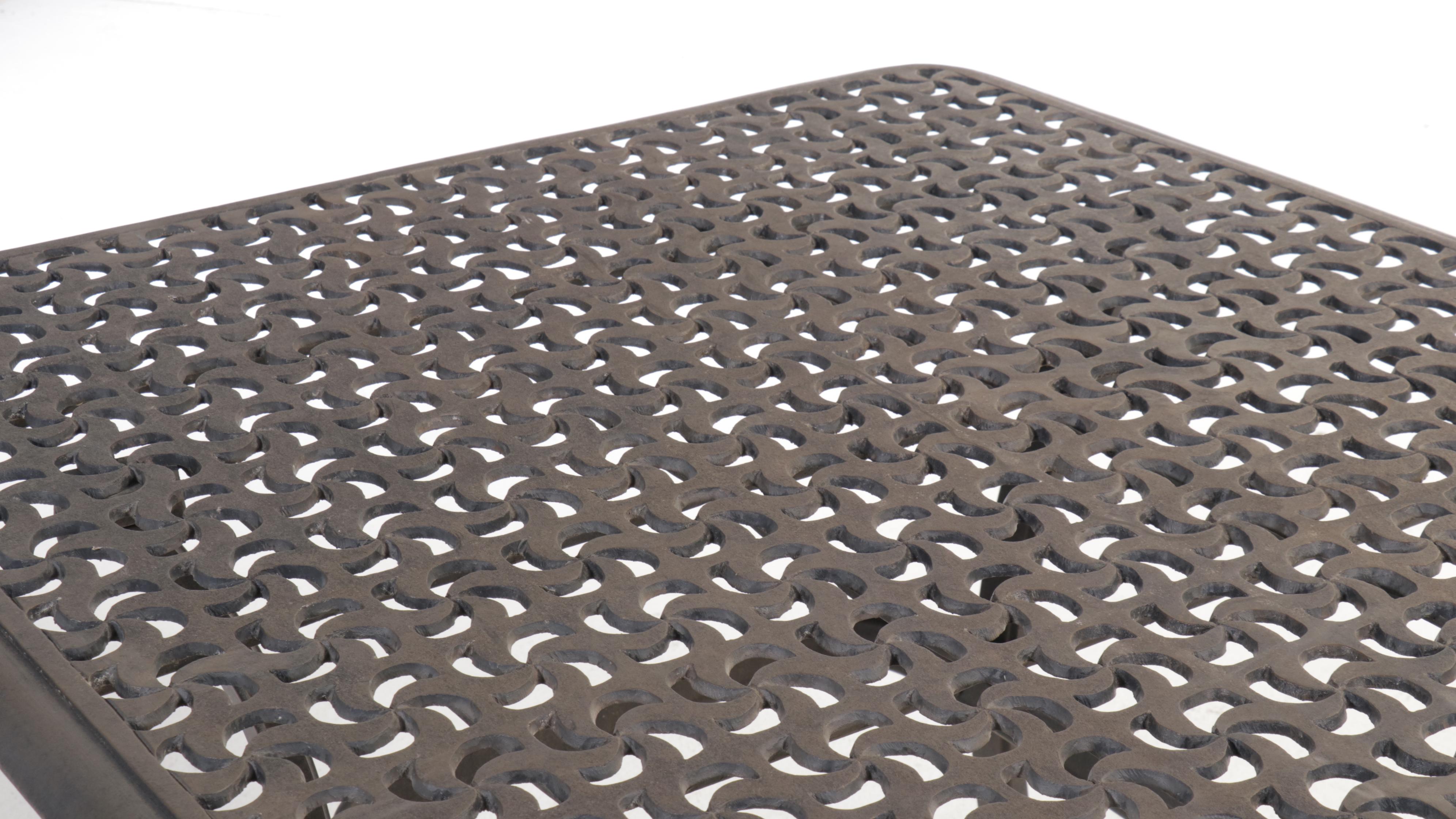 Metal Patio Dining Table and Ten Chairs