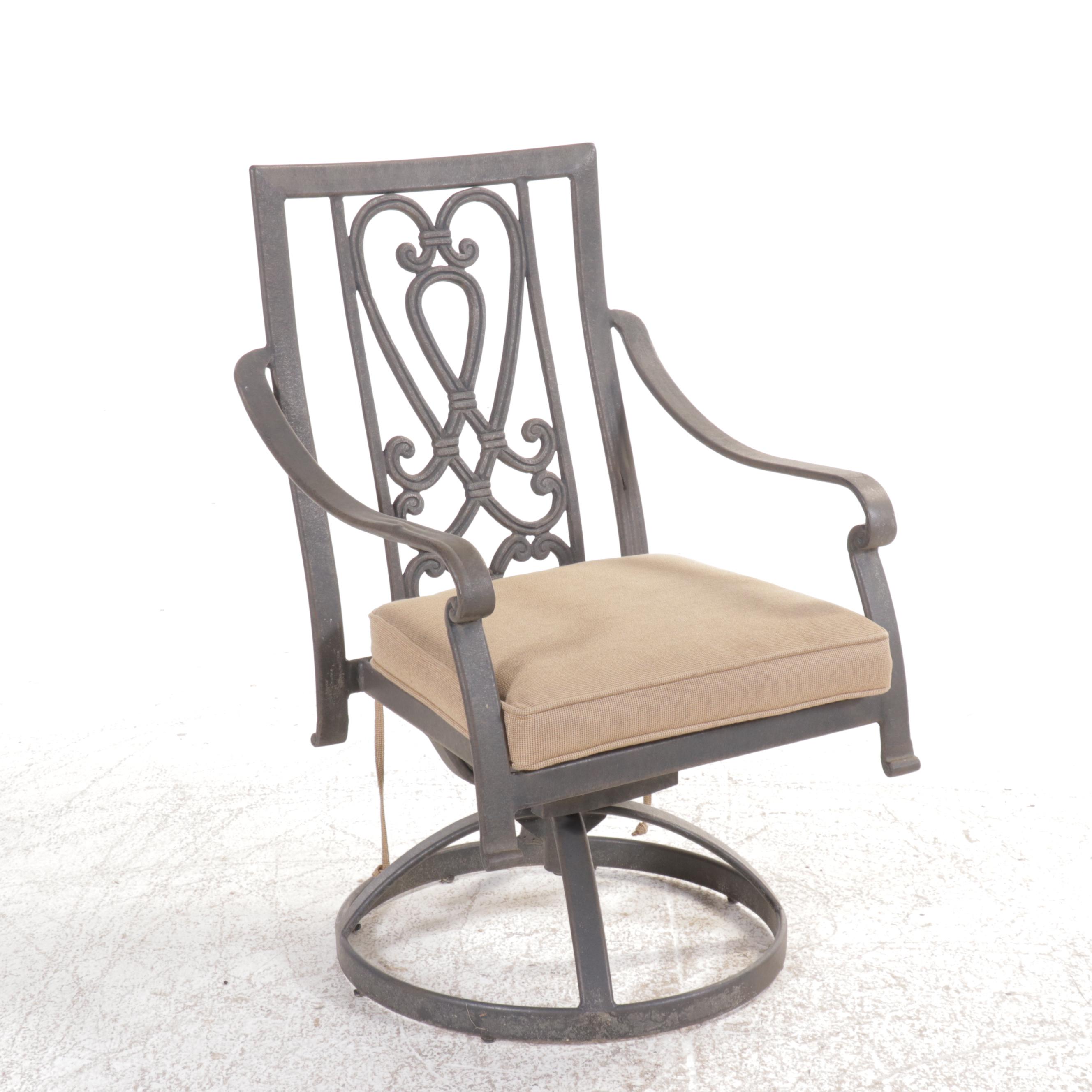 Metal Patio Dining Table and Ten Chairs