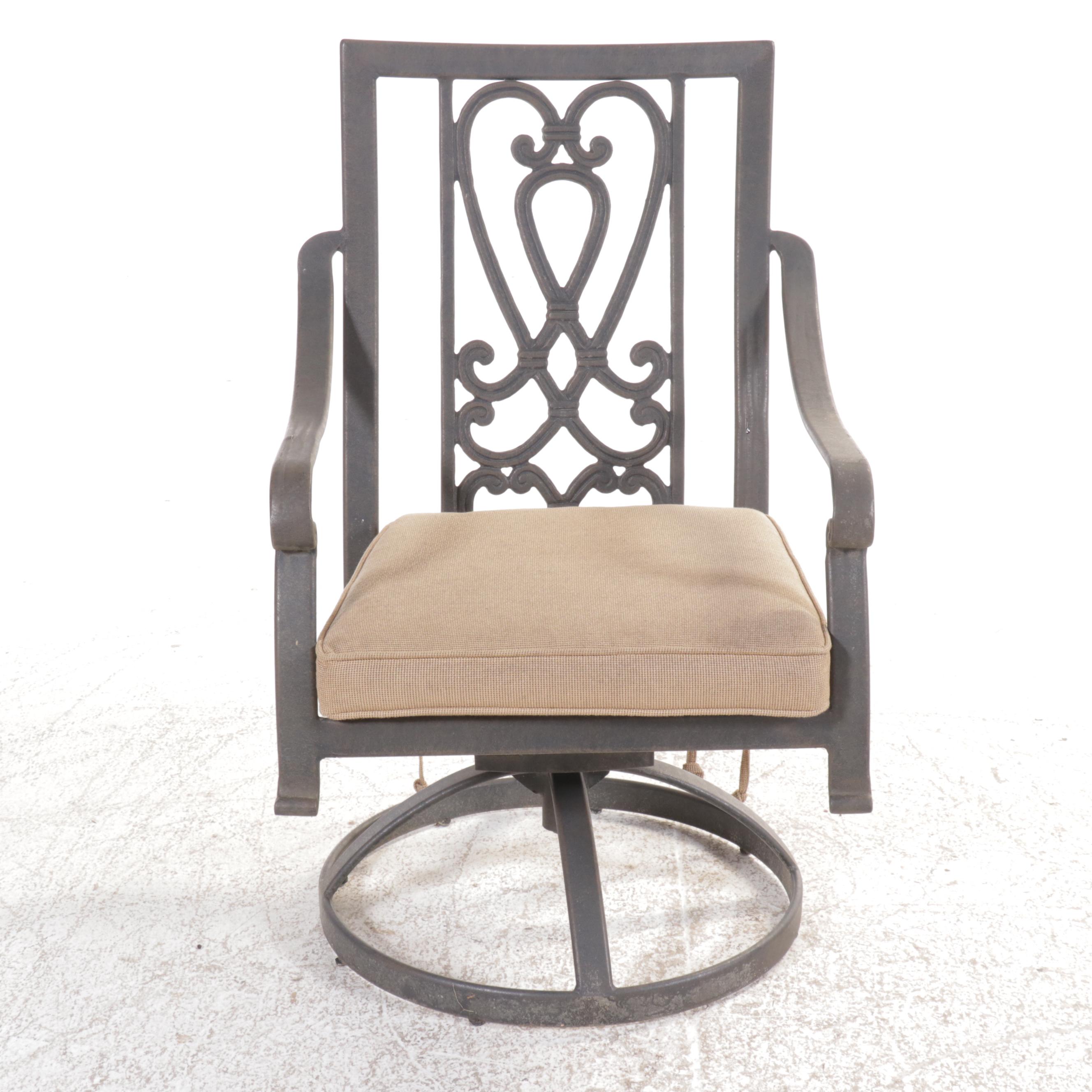 Metal Patio Dining Table and Ten Chairs