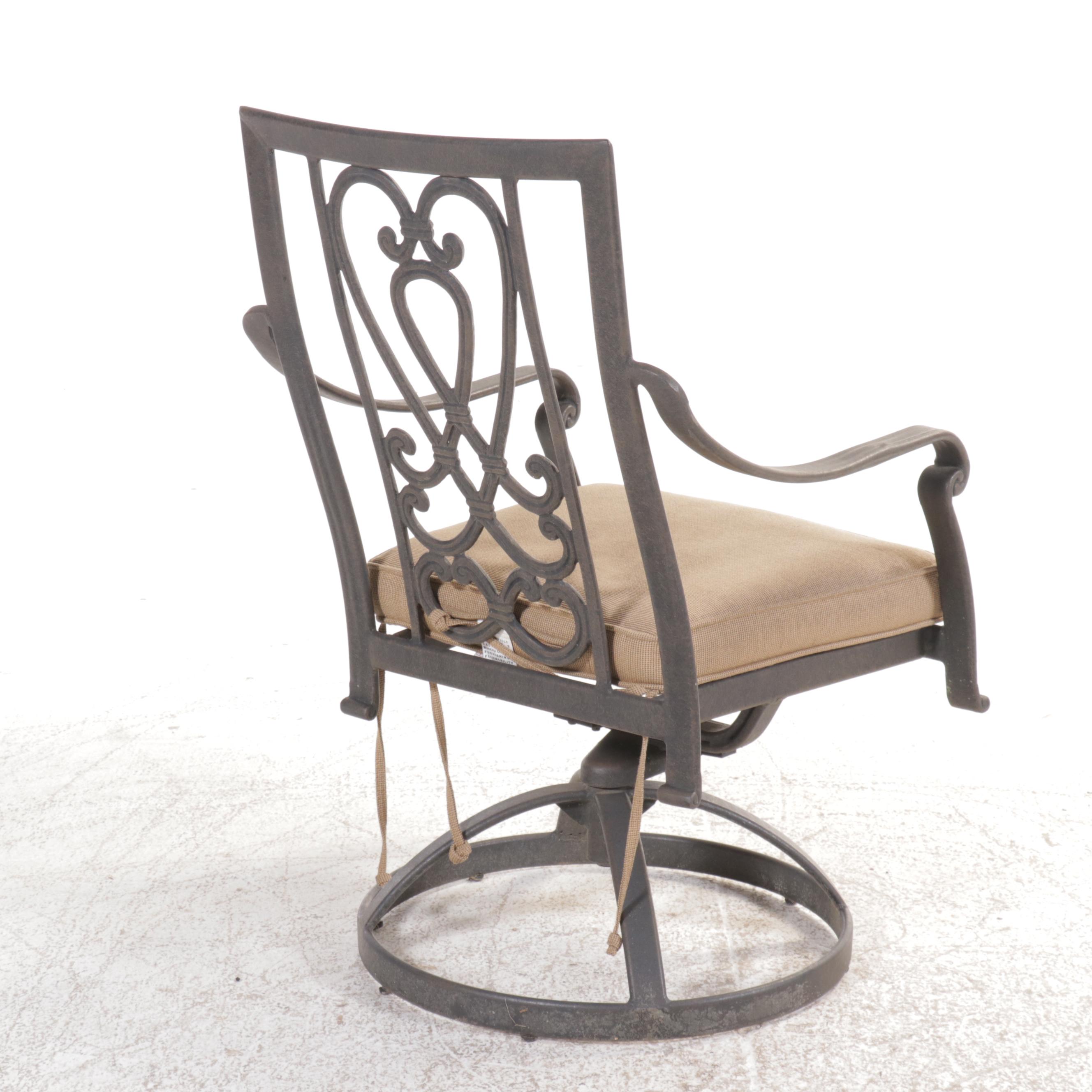 Metal Patio Dining Table and Ten Chairs