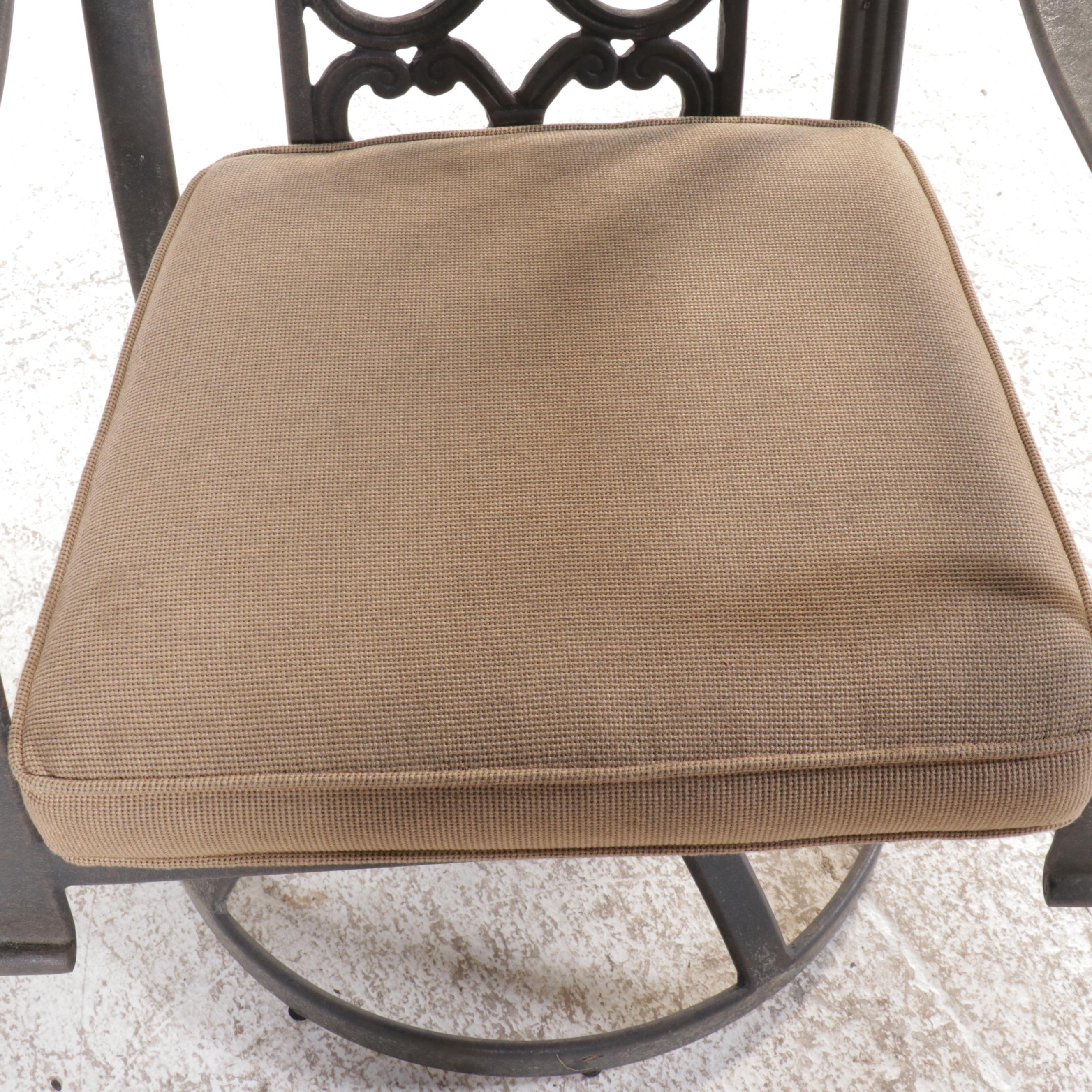 Metal Patio Dining Table and Ten Chairs