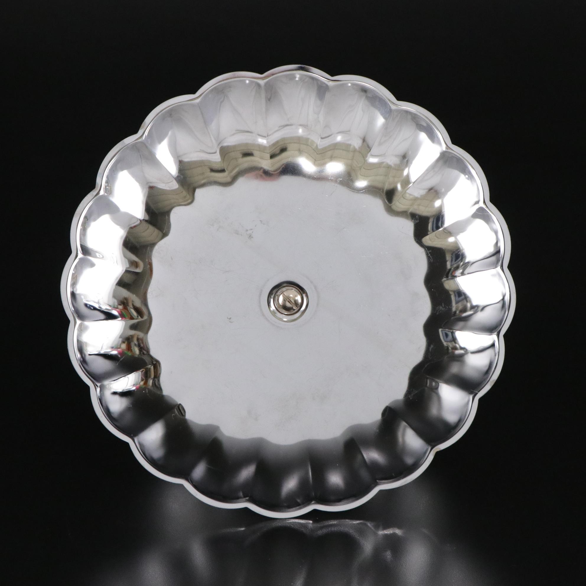 Mid Century Modern Steel Creamer and Sugar Set with Other Serveware