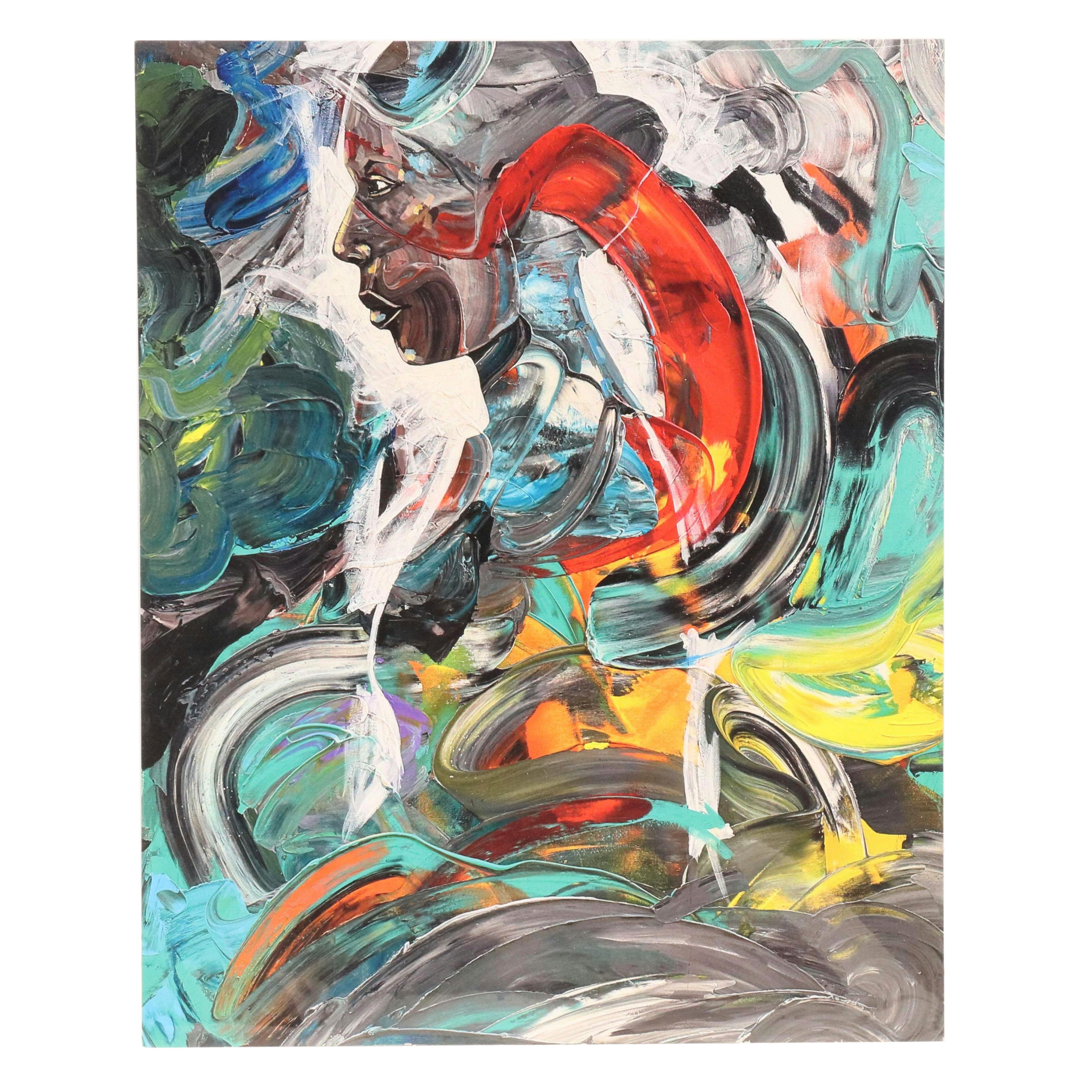 Abiola Idowu West African Style Giclée "Unmerited Blessings," 2023