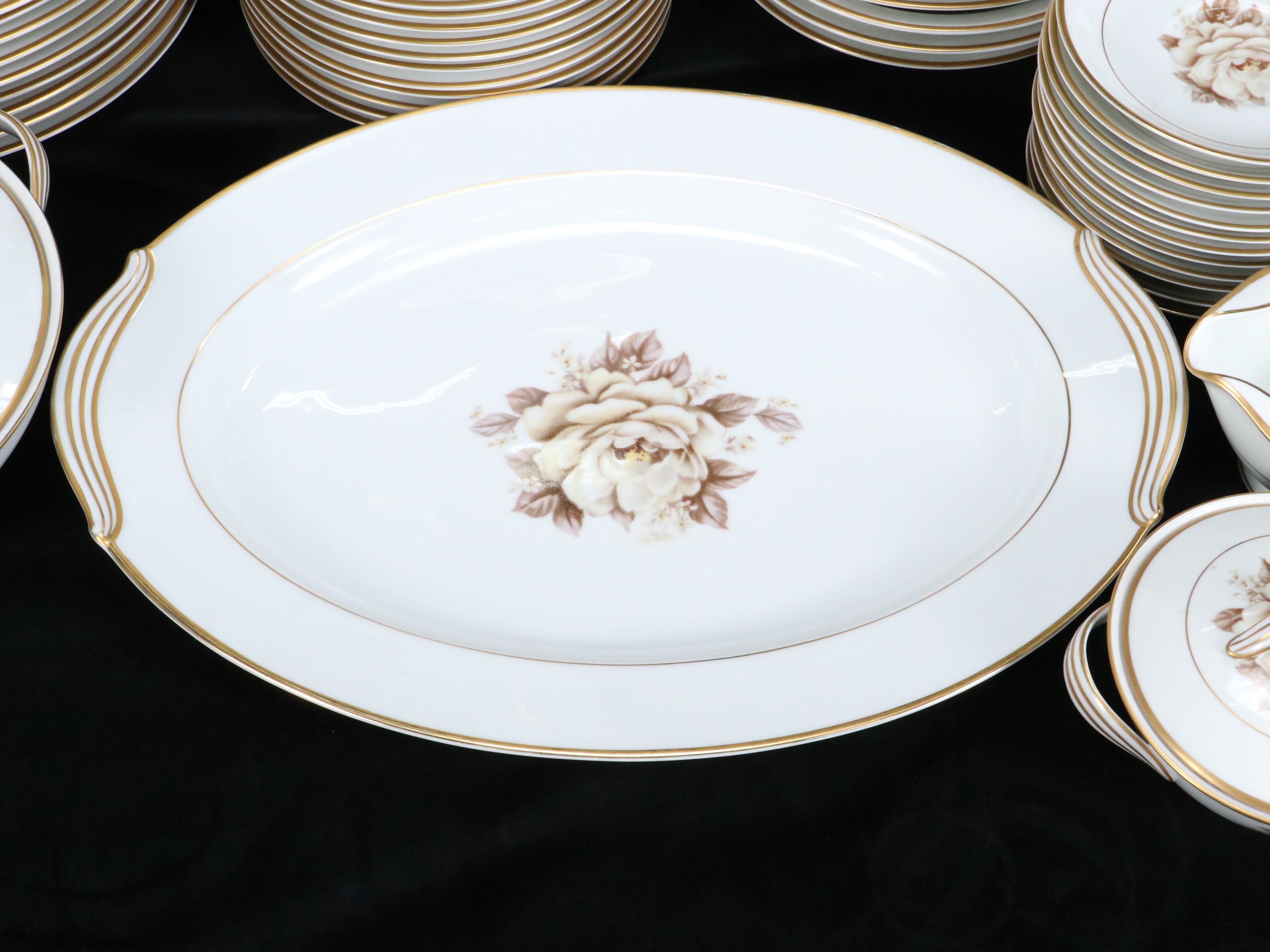 Noritake "Elizabeth" Porcelain Dinnerware and Serving Pieces, 1951–1954