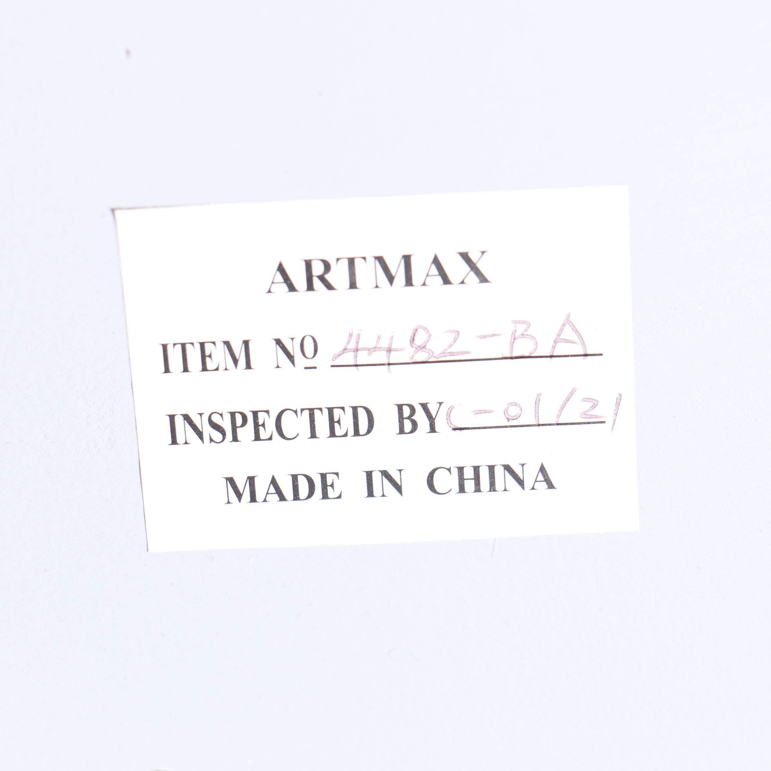 Artmax Modern Painted Silver Bar Cabinet with Wine Storage, 21st Century