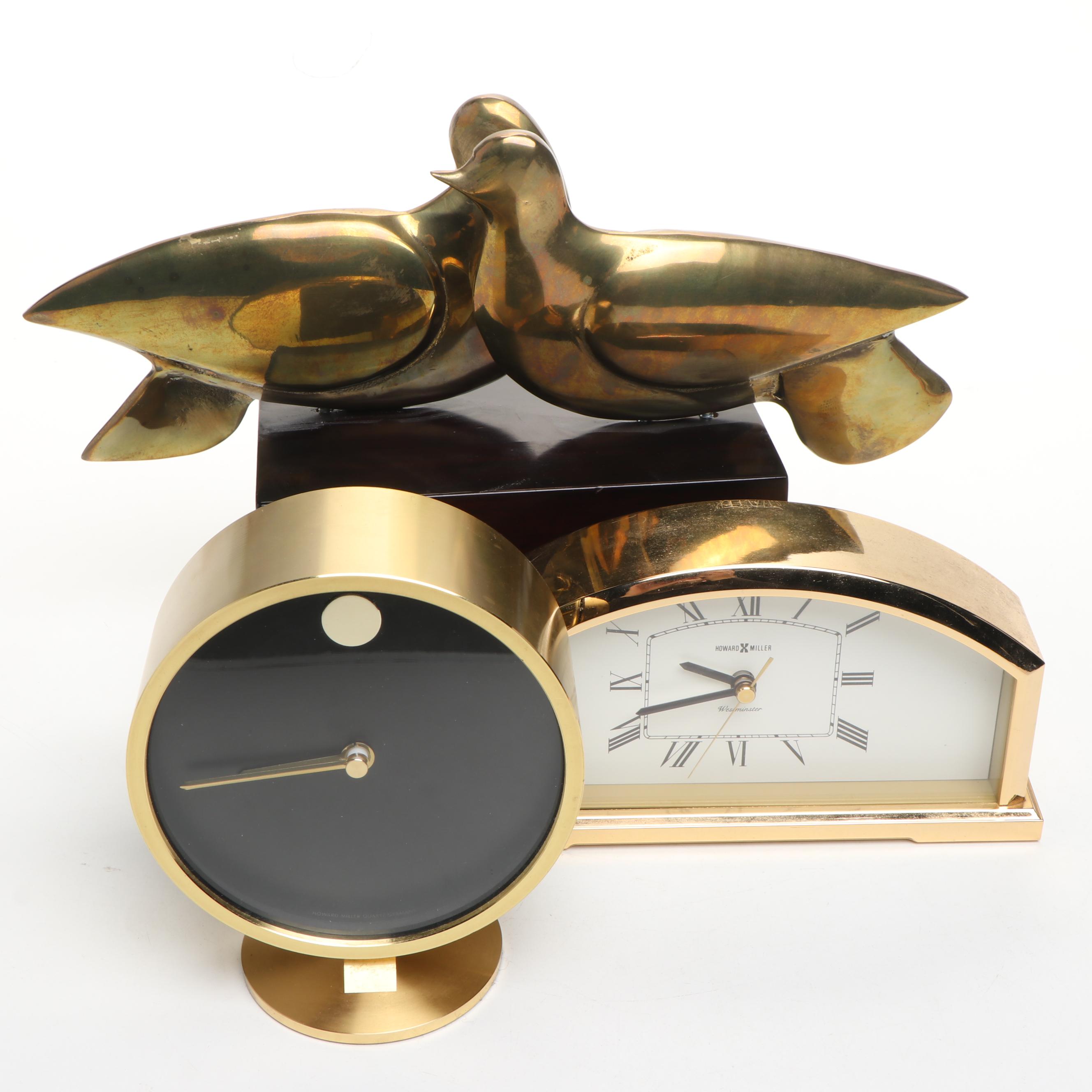 Howard Miller Brass Clocks and Decorative Crafts Inc. Lovebirds