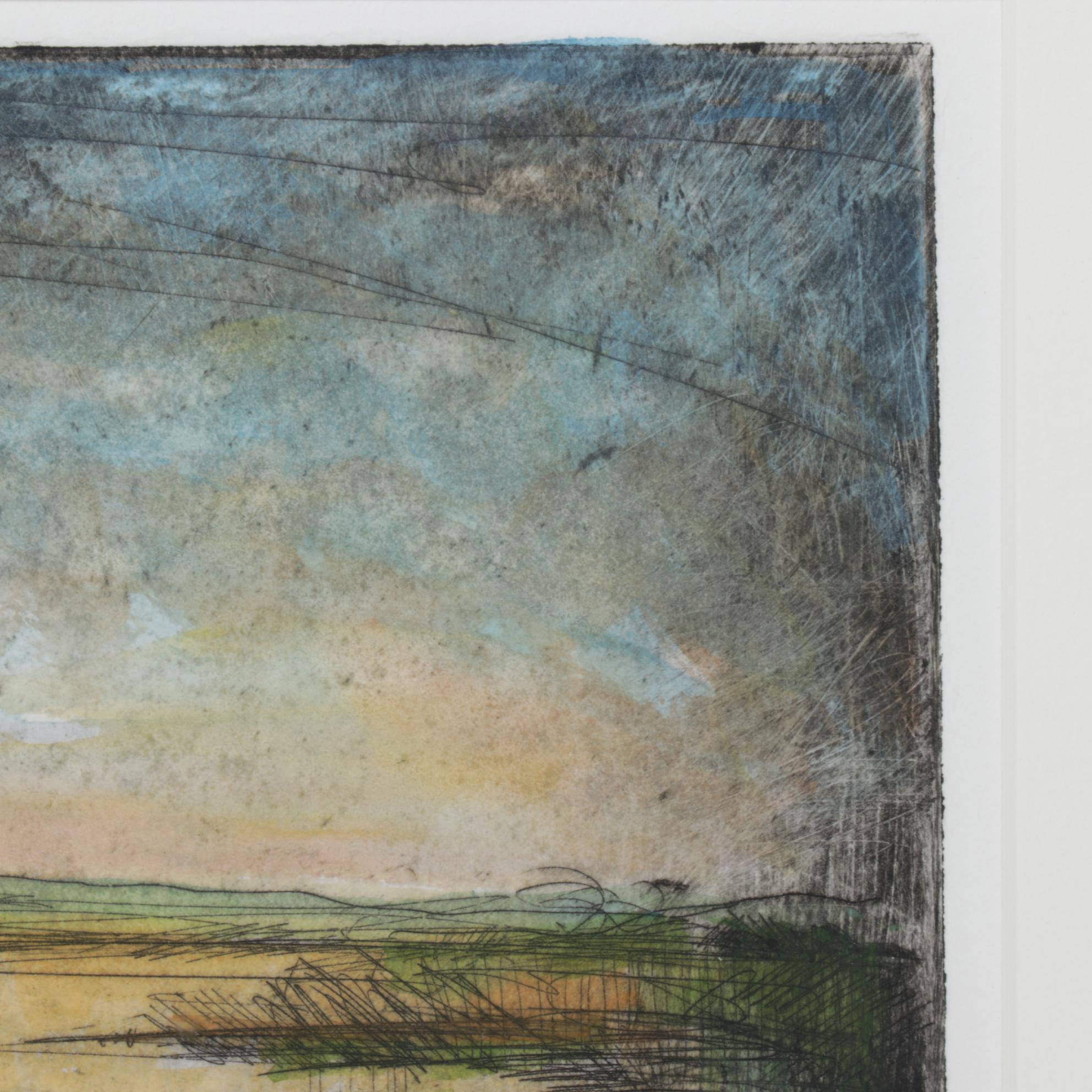 William McCarthy Hand-Colored Etching with Watercolor Landscape, 1996