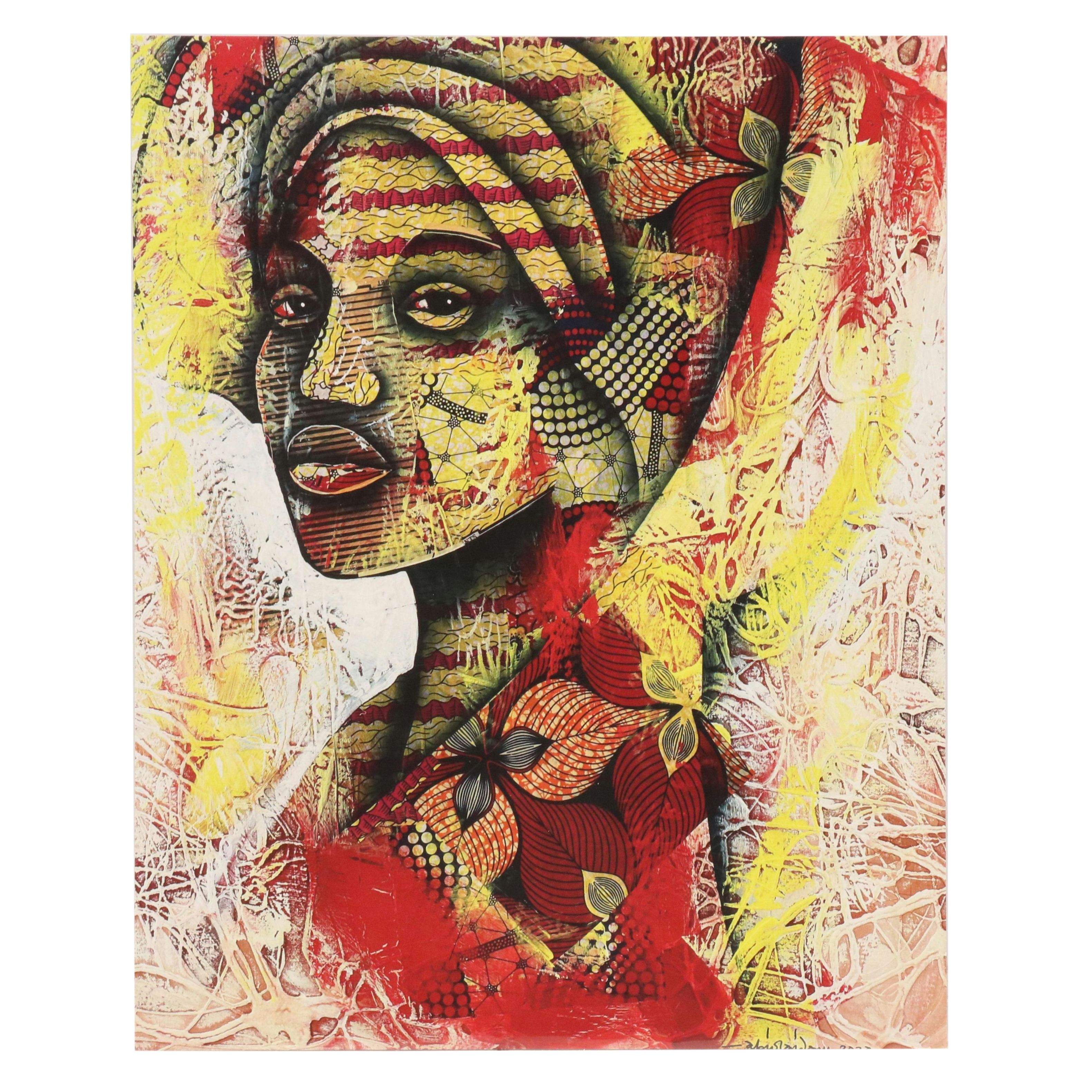 Abiola Idowu West African Style Giclée "Alubariika 2," 2022