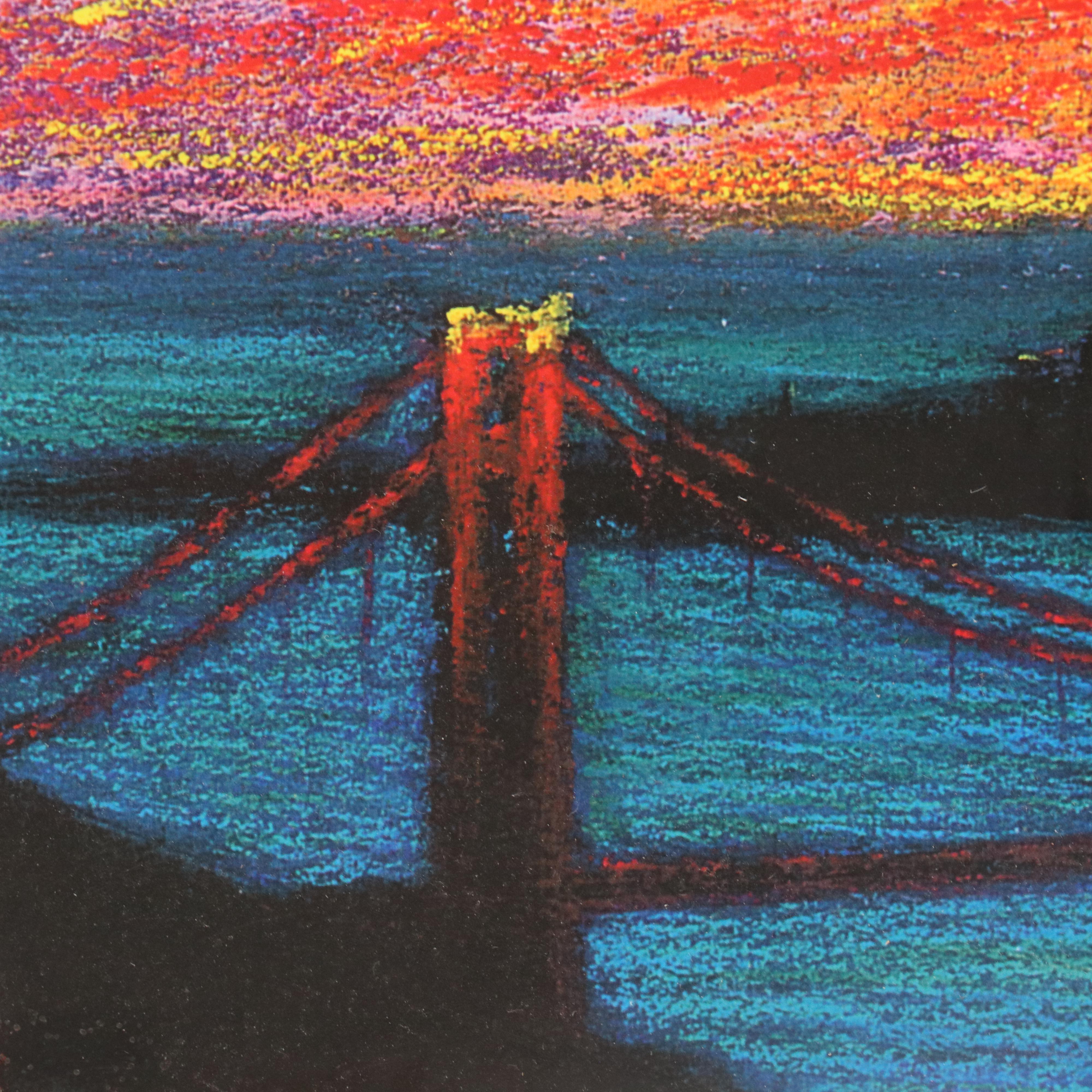 Janet He Giclée "San Francisco" Landscape with Golden Gate Bridge, 21st C.