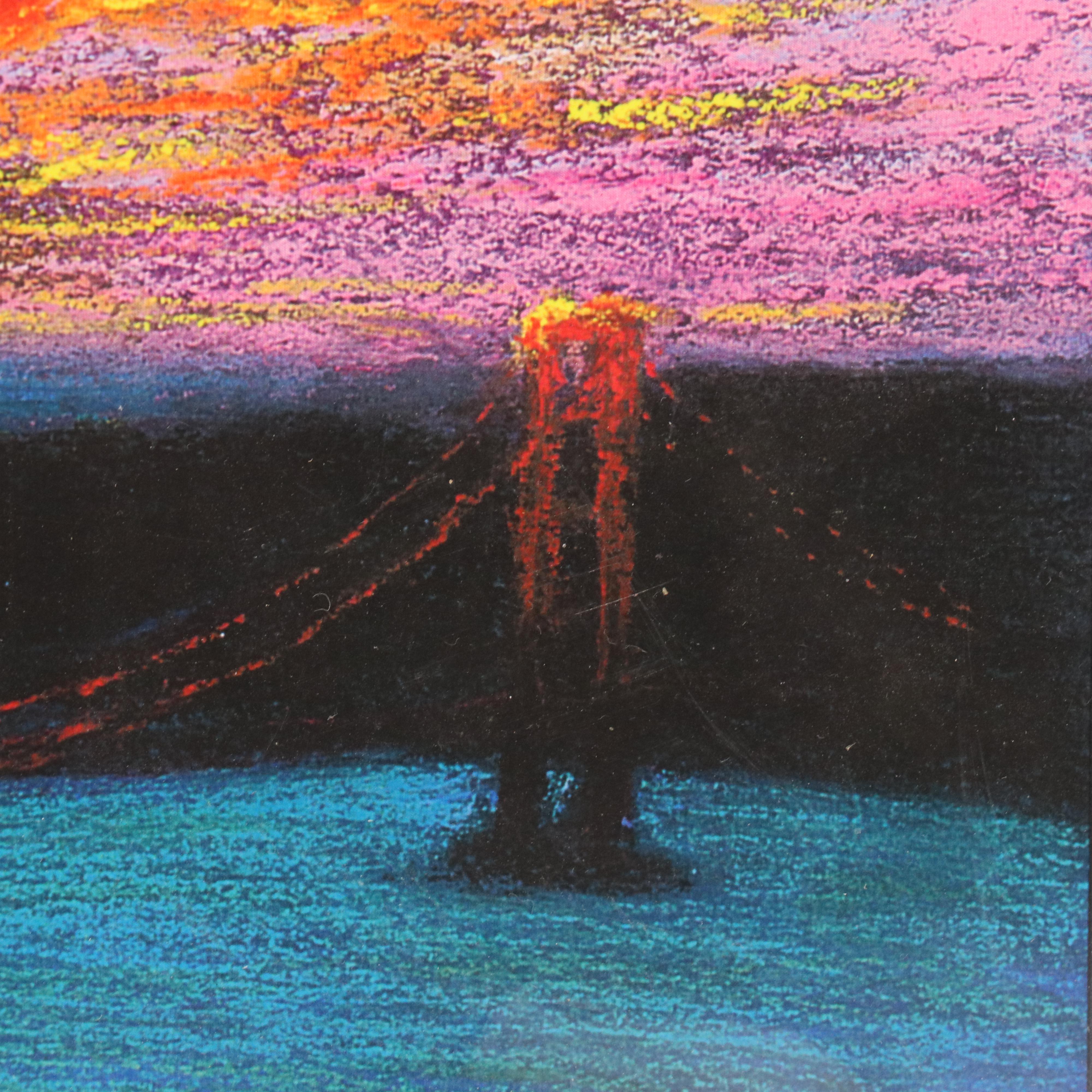 Janet He Giclée "San Francisco" Landscape with Golden Gate Bridge, 21st C.