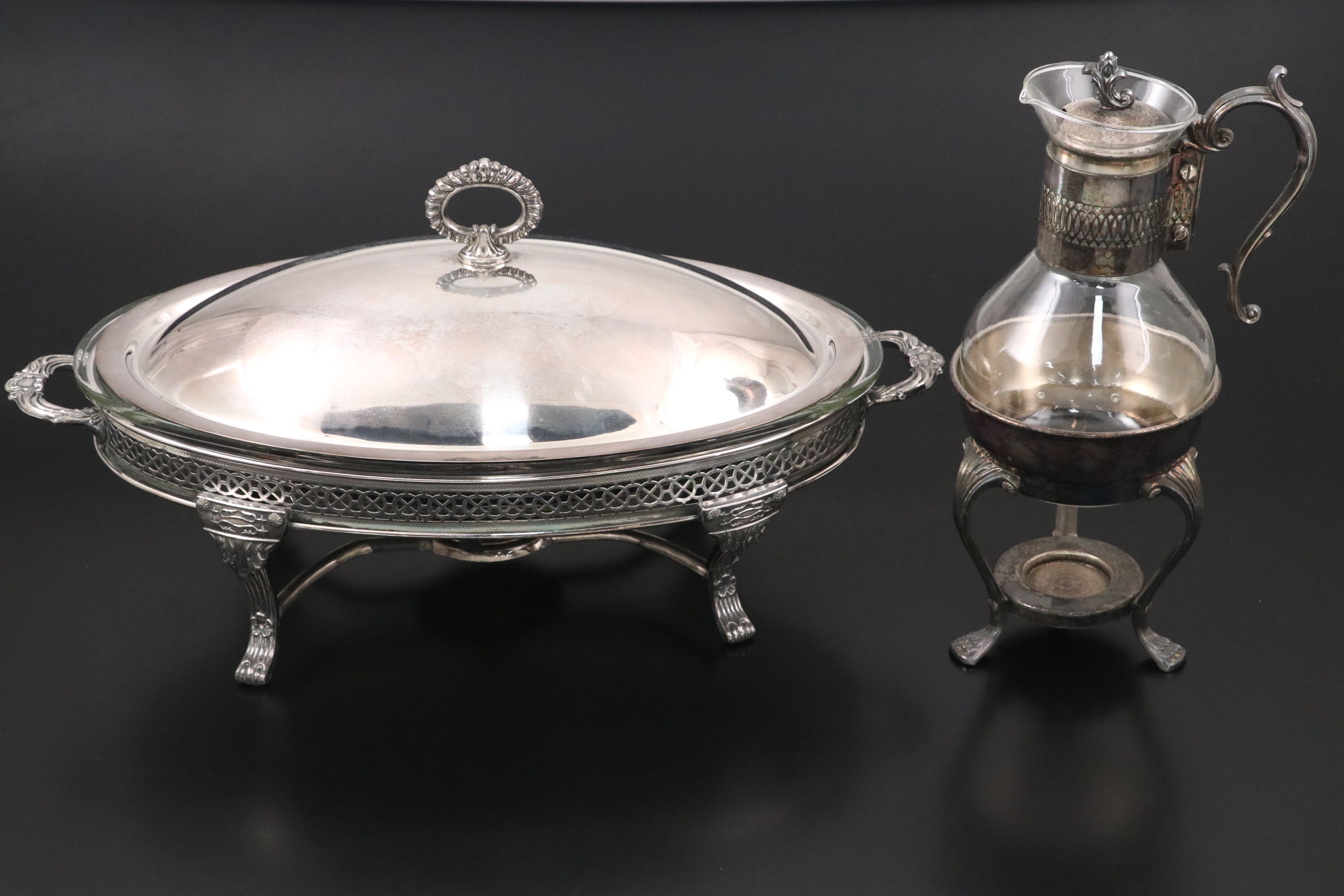 Reed & Barton with Other Silver Plate Serving Dishes, 20th Century