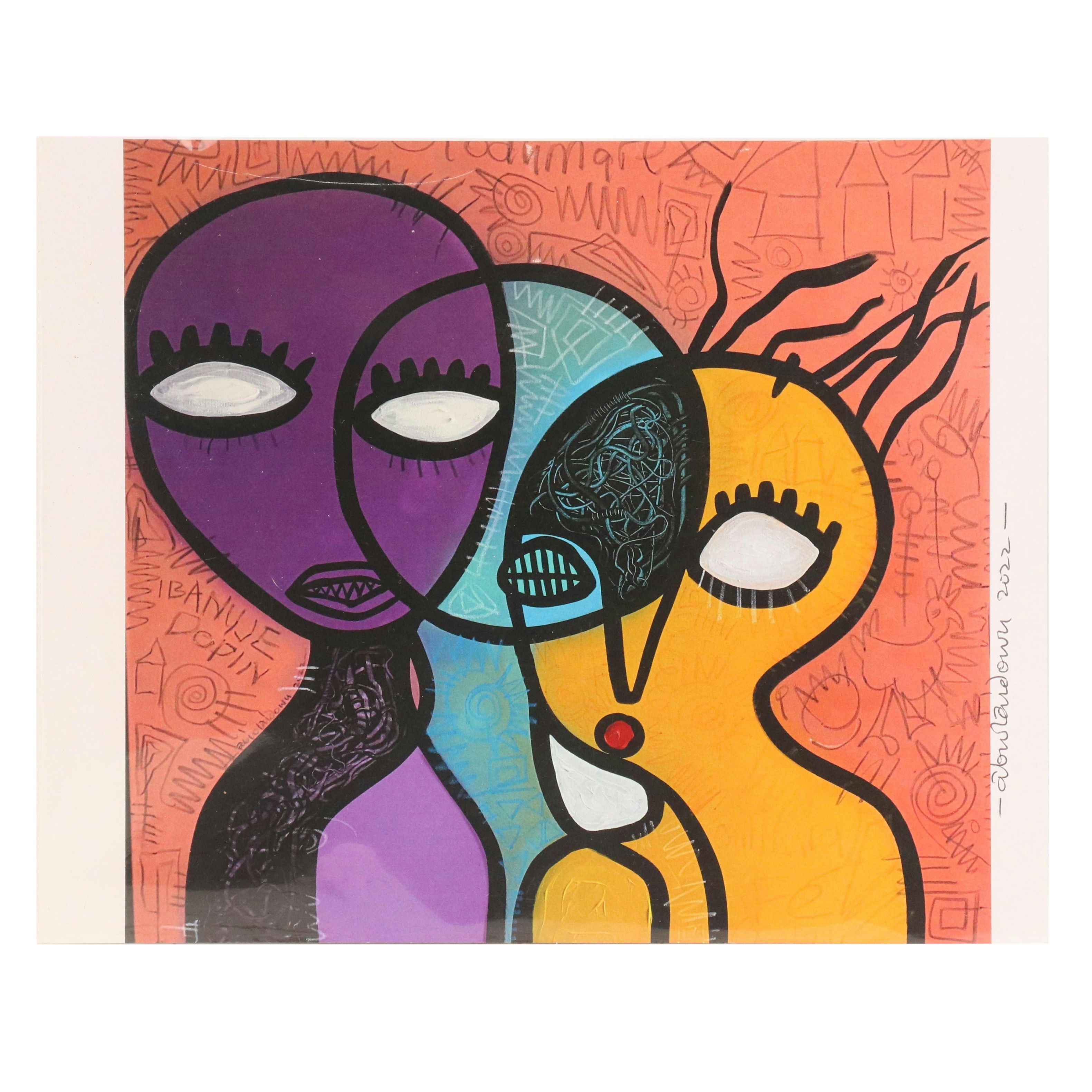 Abiola Idowu West African Style Giclée "Think, Speak & Manifest," 2022