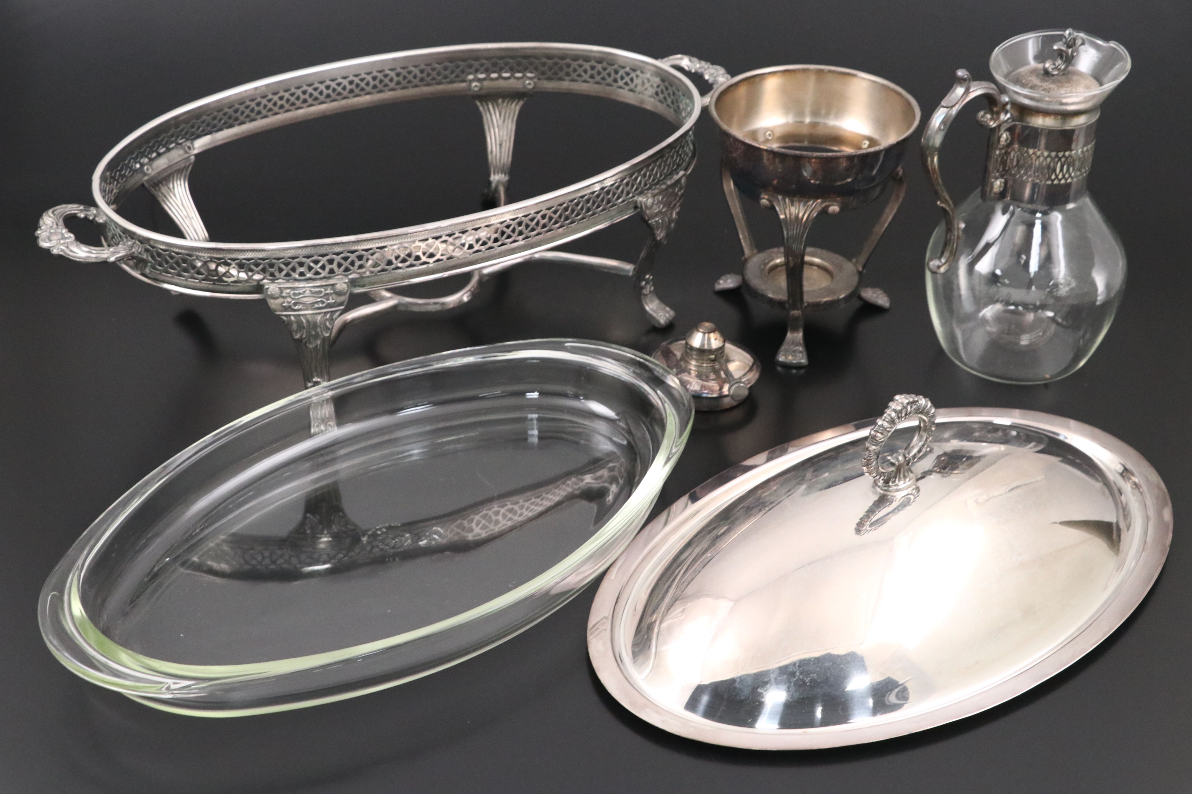 Reed & Barton with Other Silver Plate Serving Dishes, 20th Century