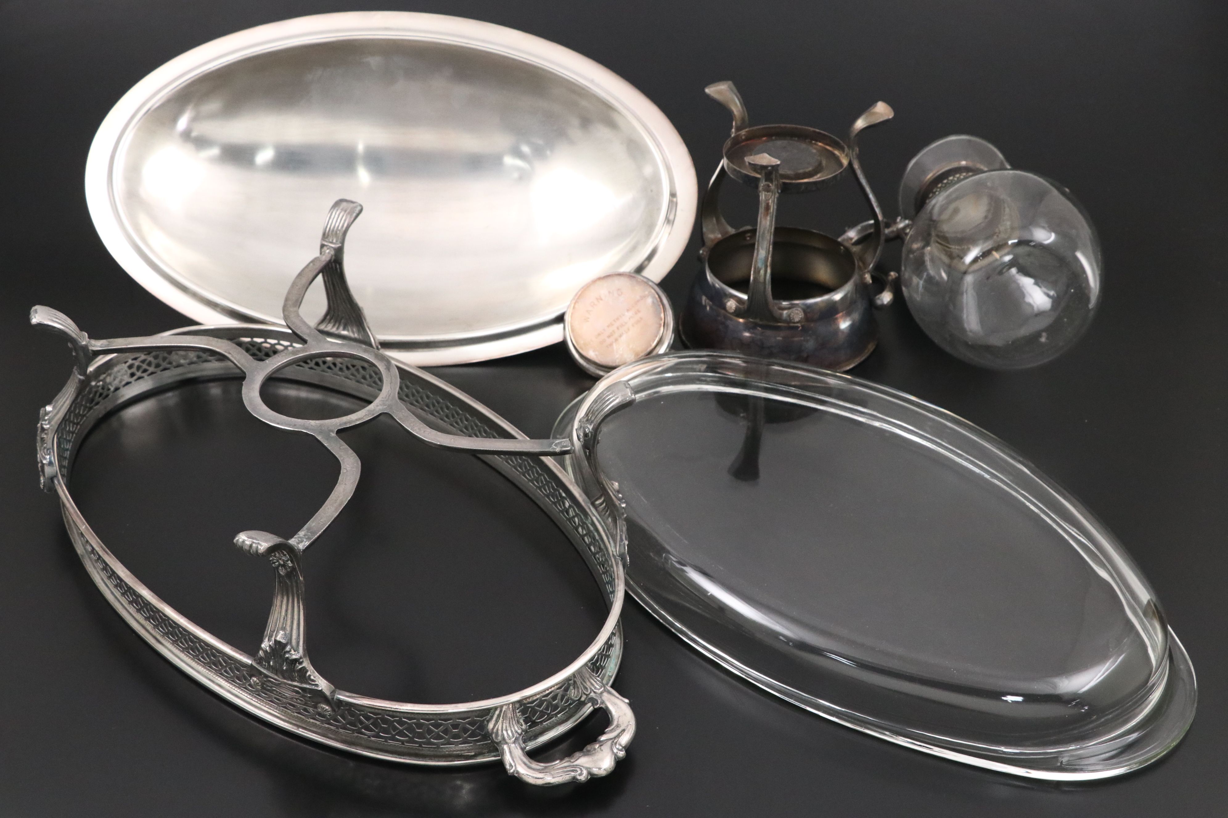 Reed & Barton with Other Silver Plate Serving Dishes, 20th Century