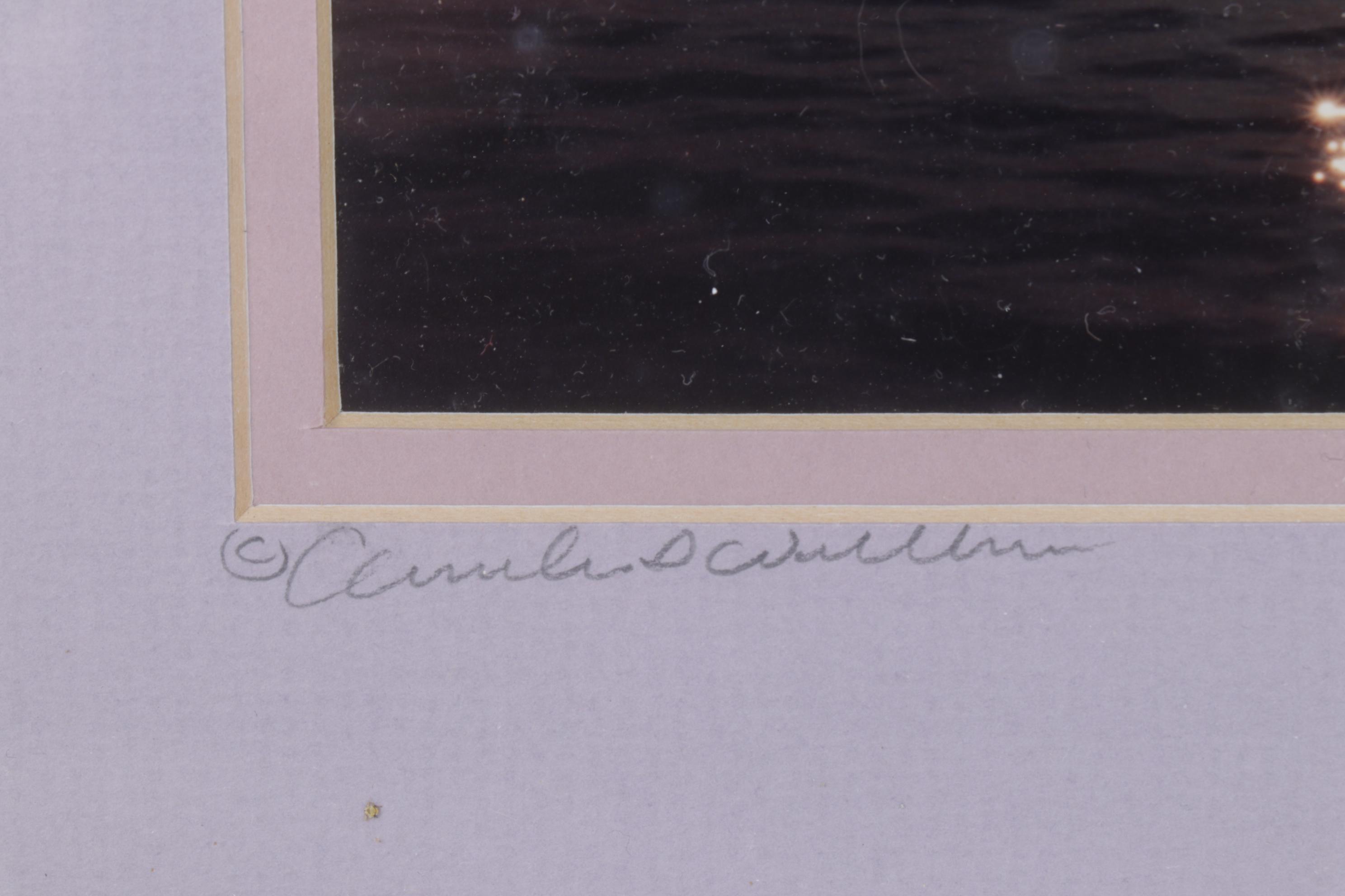 Signed Limited Run Photograph of Evening Sky Over Water, 213/1000